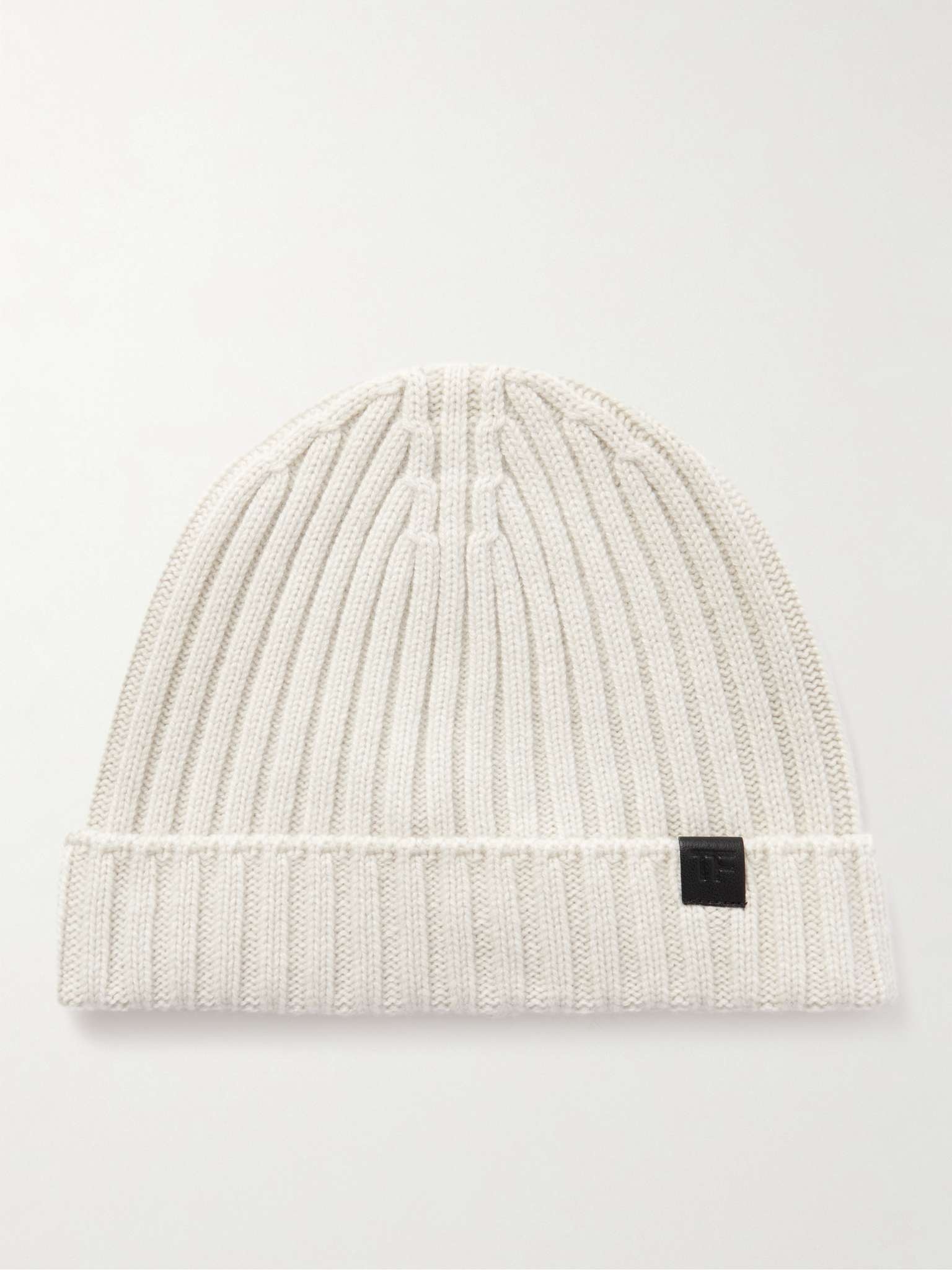 Ribbed Cashmere Beanie - 1