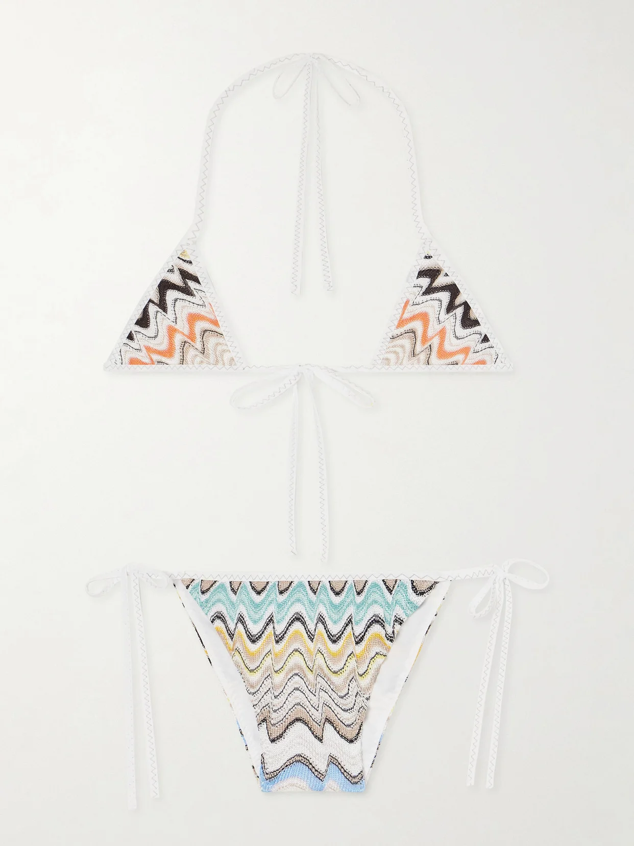 Mare Striped Crochet-knit Triangle Bikini - 1