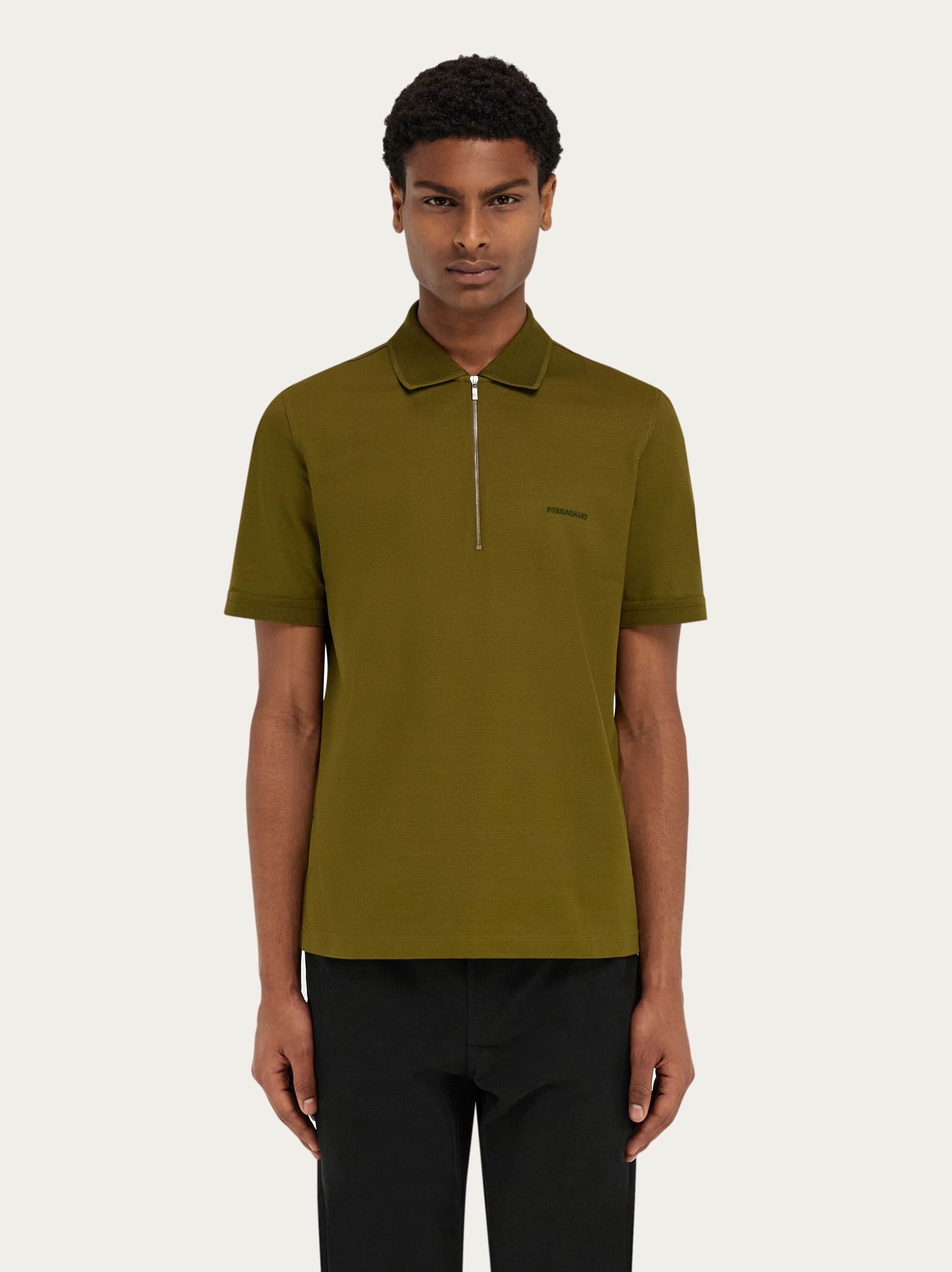Polo shirt with zip collar - 2