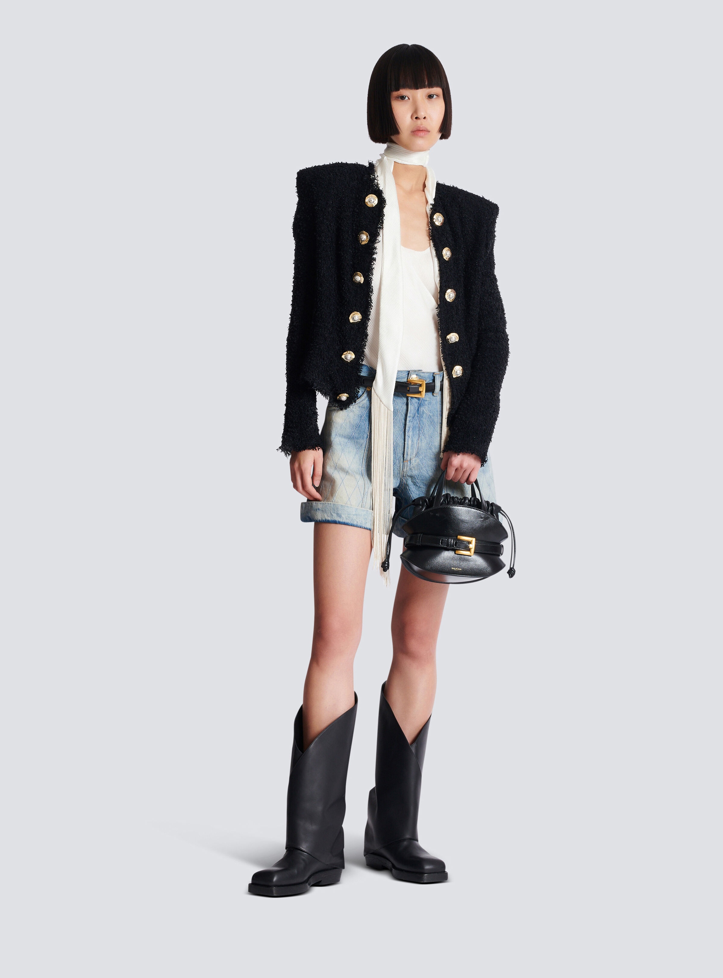Edge-to-edge tweed jacket - 2