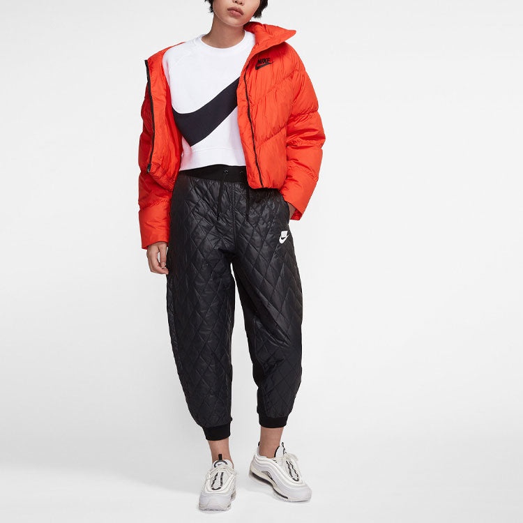 (WMNS) Nike Sportswear Swoosh Large Fleece Round Neck White BV3934-100 - 5