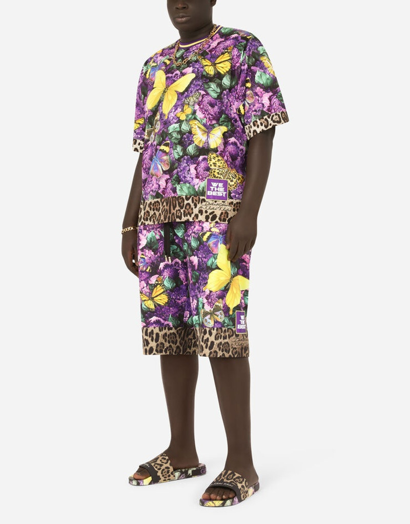 Dolce & Gabbana Jersey jogging shorts with butterfly print outlook