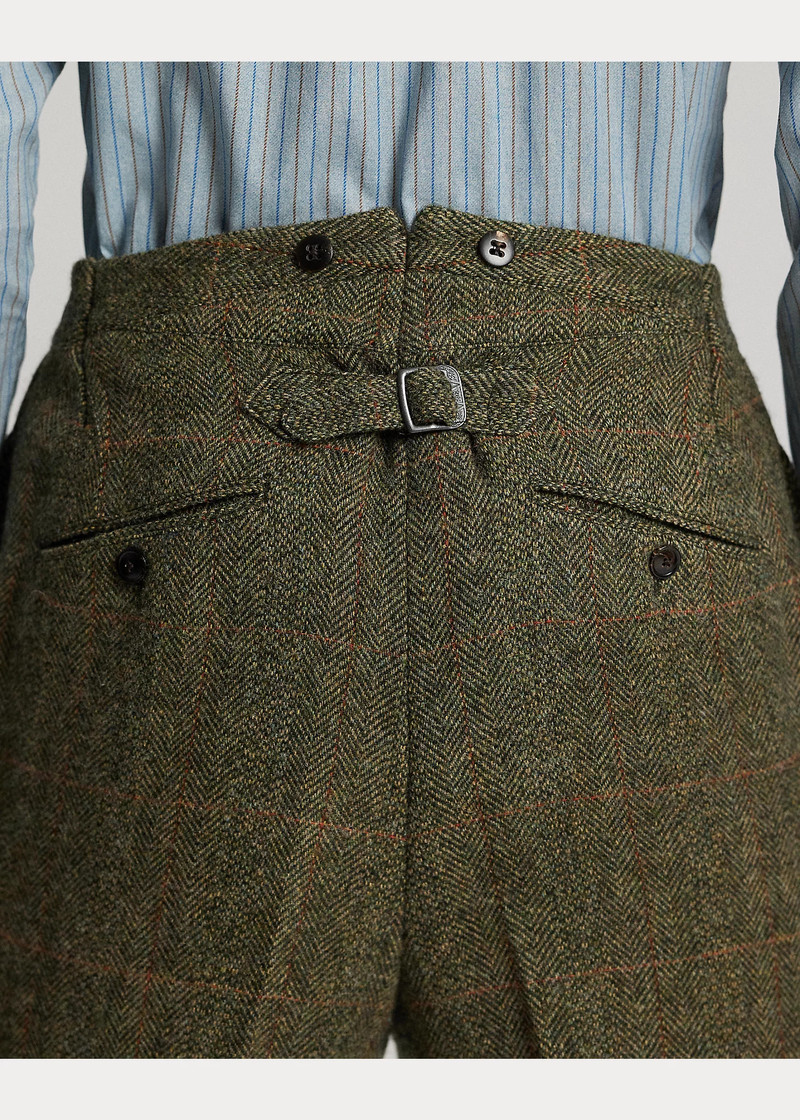 Slim Fit Windowpane Wool Suit Trouser 5