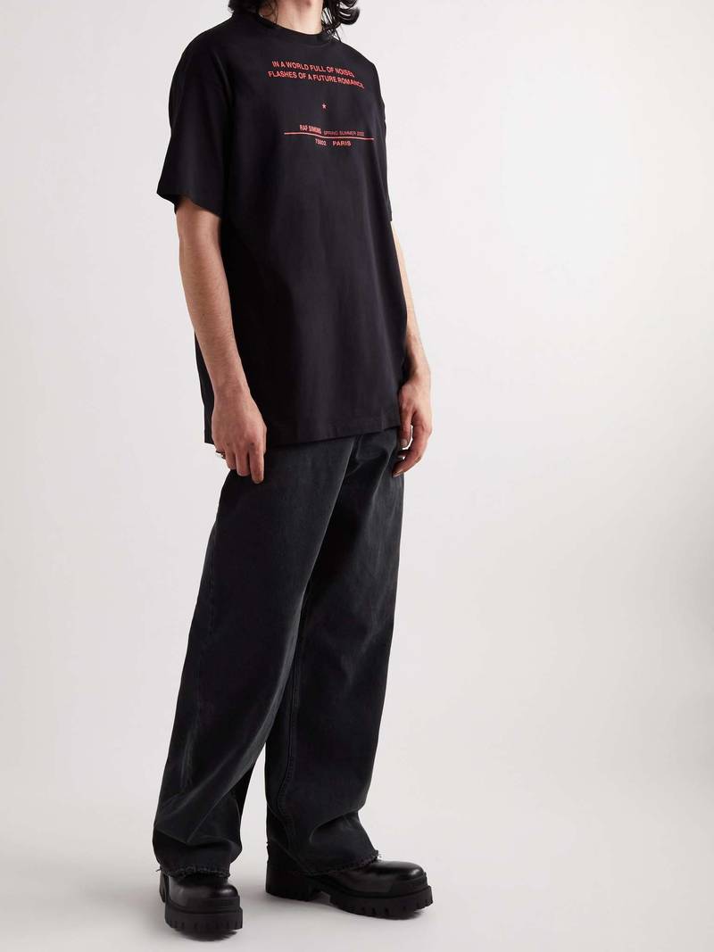 Raf Simons Oversized Printed Cotton-Jersey T-Shirt outlook
