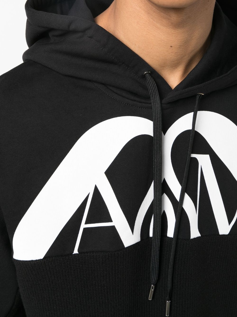 logo-print cotton hoodie - 5