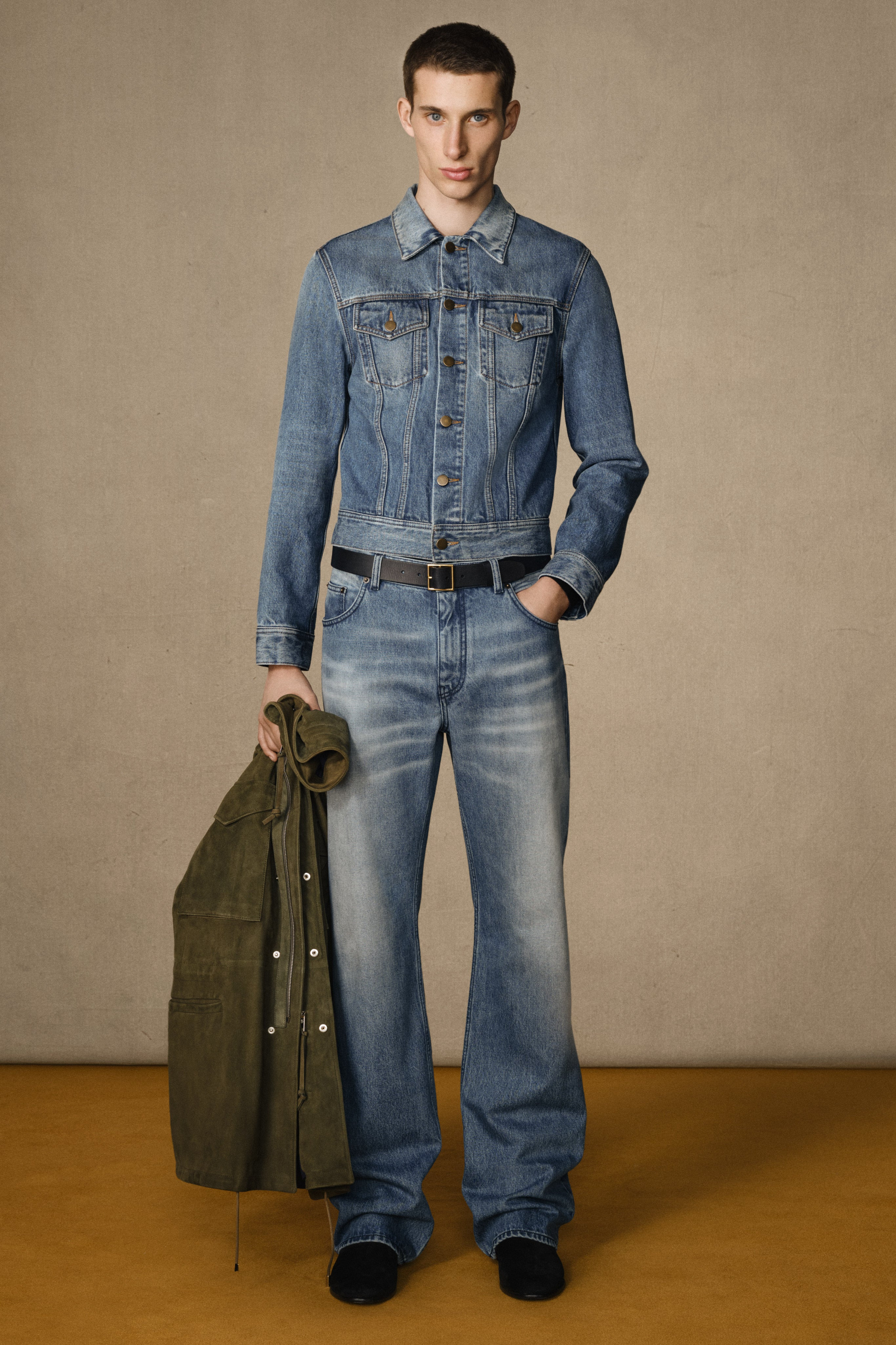 Barry Trucker in Uruguayan Blue Recycled Cotton Denim - 2