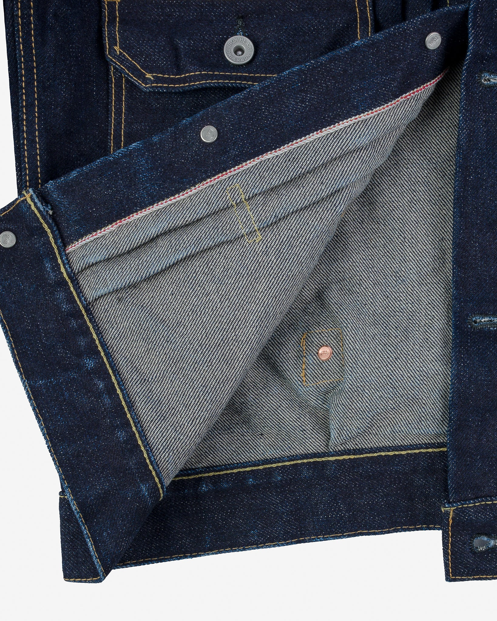 IHJ-139-IND 19oz Selvedge Denim Type II Jacket - Indigo - 16