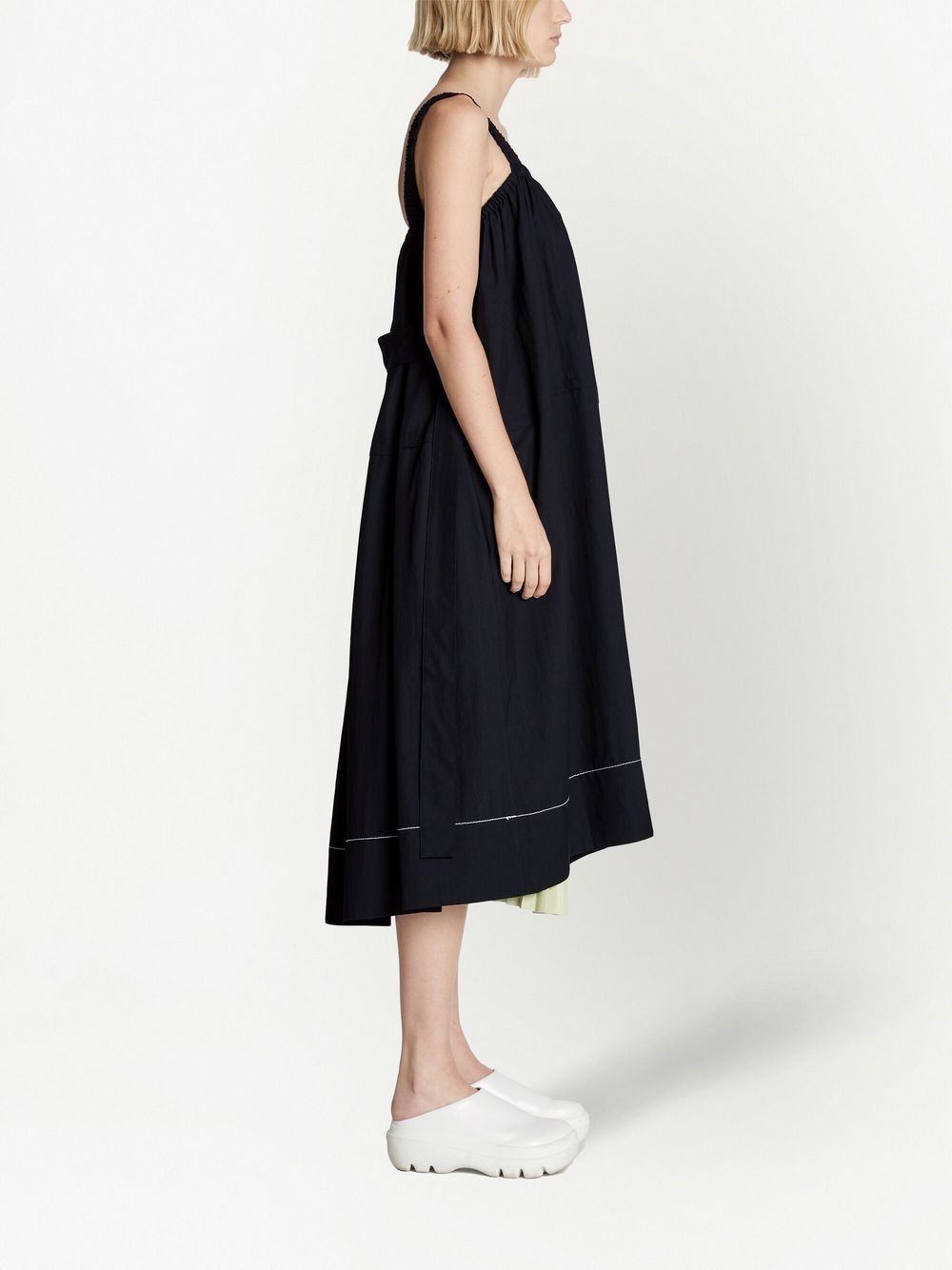 belted flared midi dress - 3