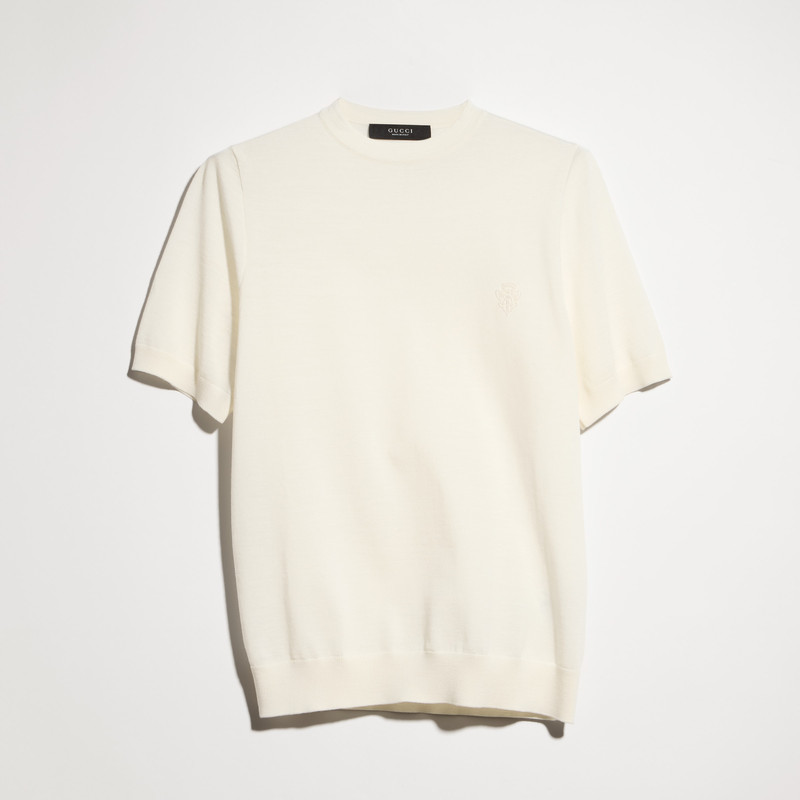 Fine wool sweater with embroidery - 1