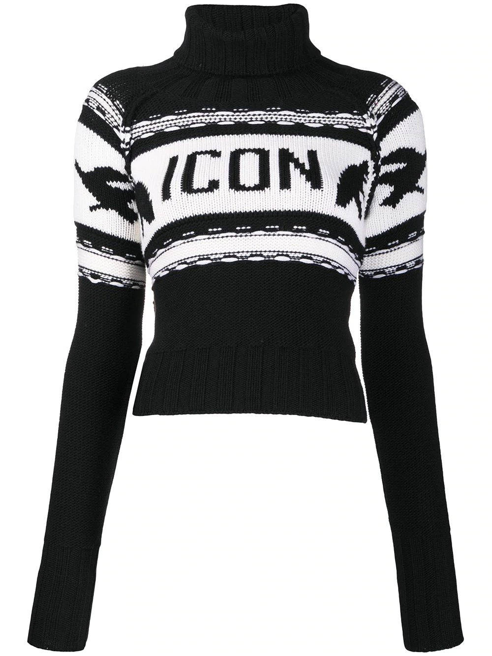 logo intarsia knitted jumper - 1