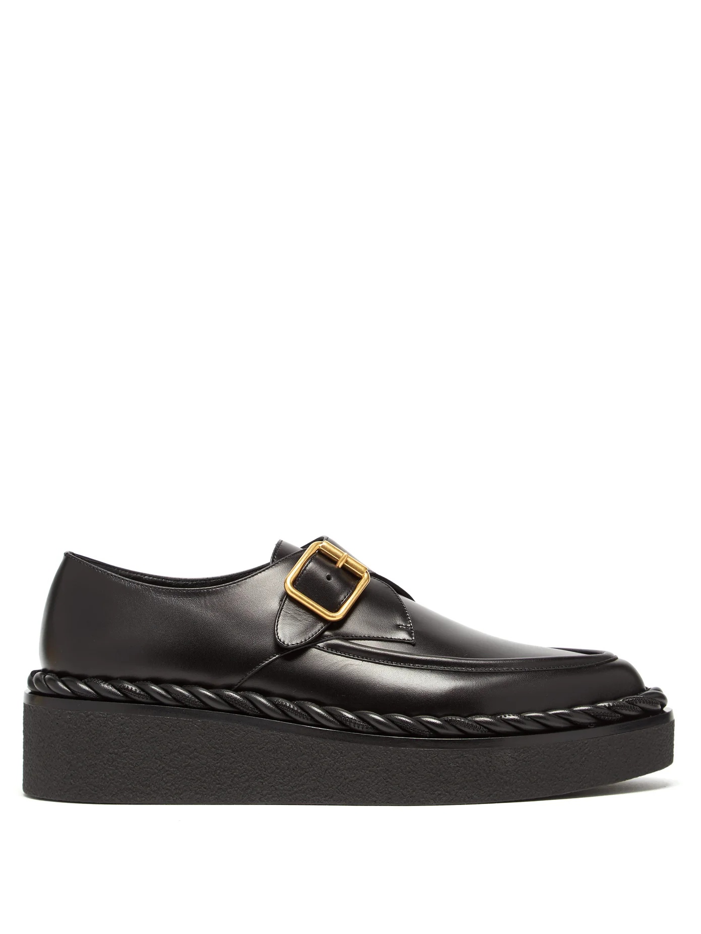 Exaggerated-sole leather loafers - 1