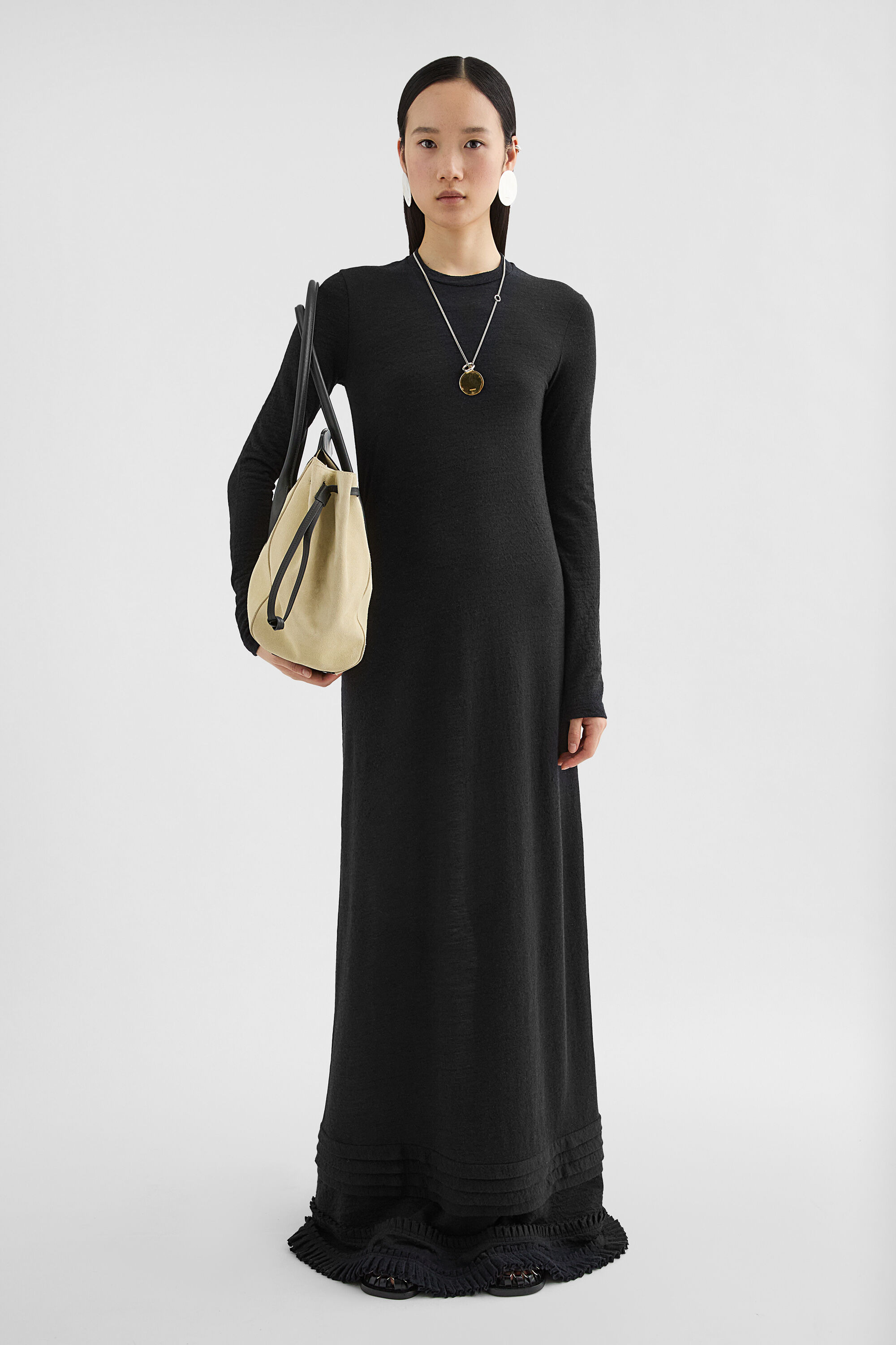 Wool Jersey Ruffle Dress - 3