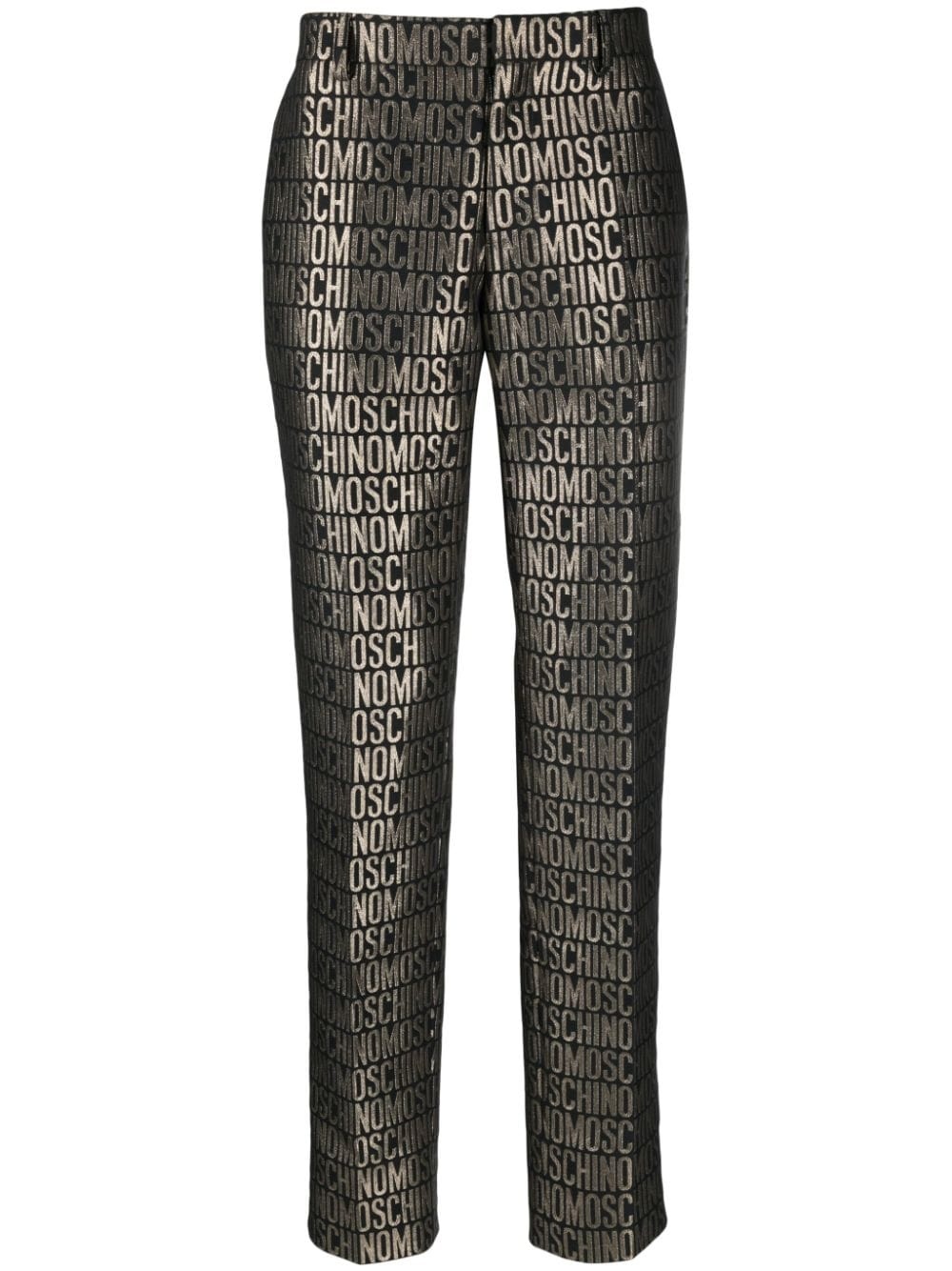 slim-cut logo-print trousers - 1