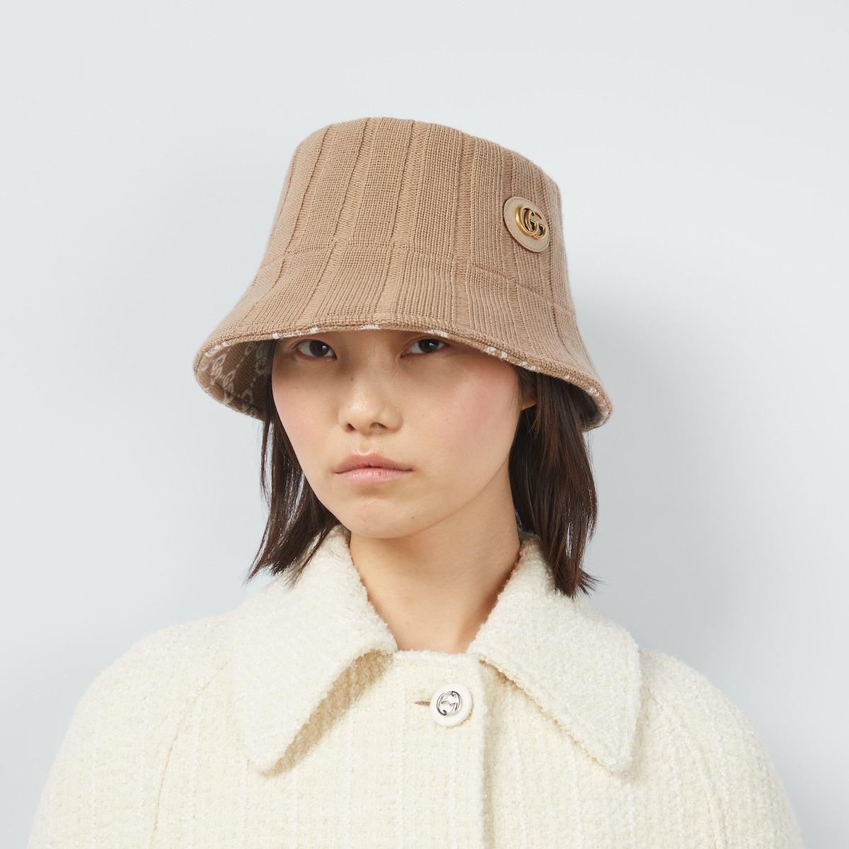 GUCCI Wool hat with Double G