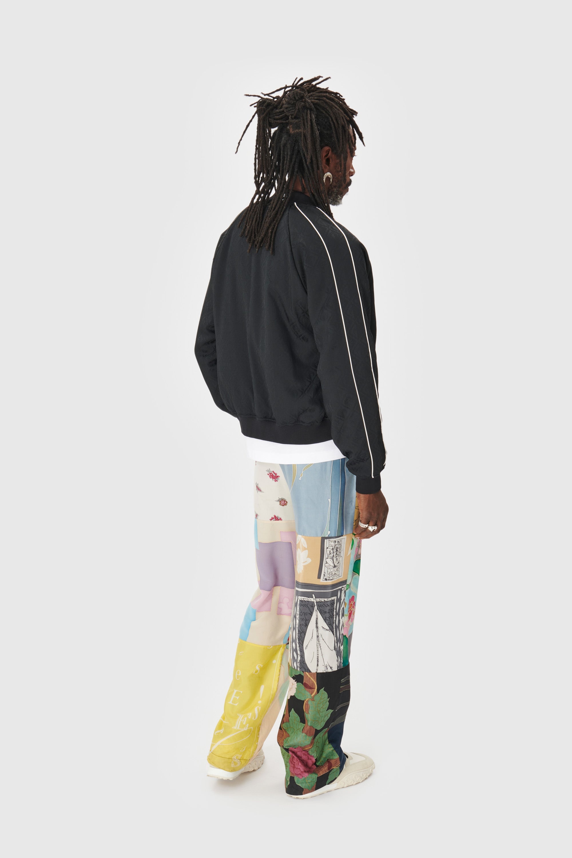 Regenerated Silk Scarves Fluid Pants - 7