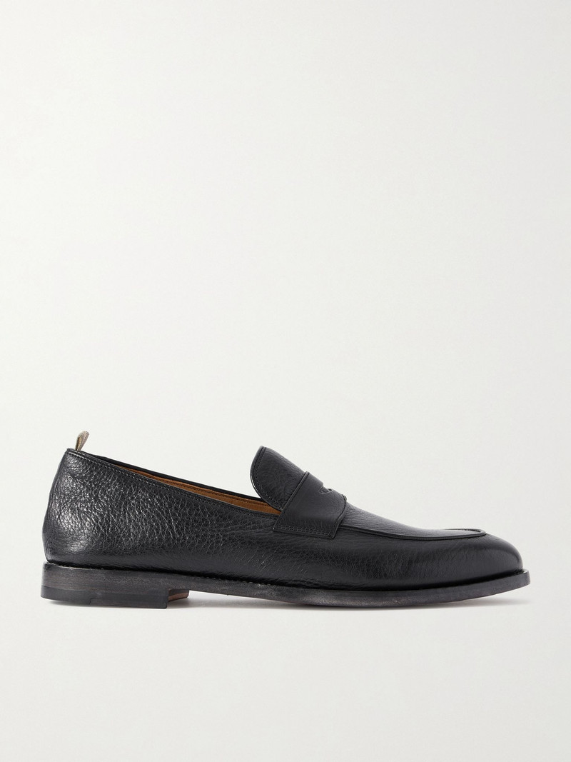 Opera 001 Deerskin Penny Loafers Black 1