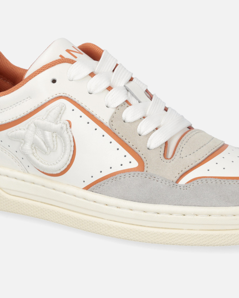 FLAT LEATHER SNEAKERS WITH EMBROIDERED LOGO 4