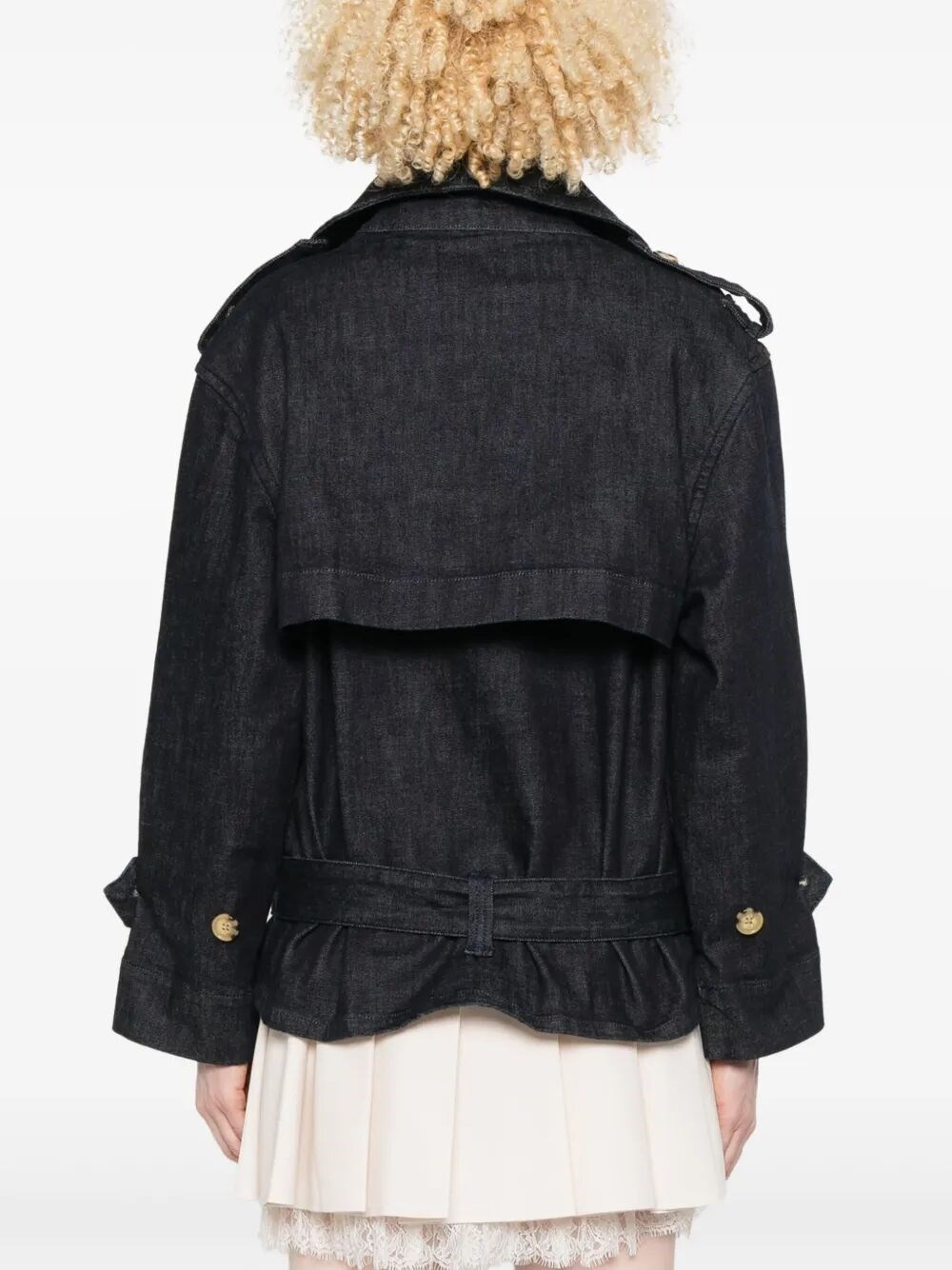 Denim Trench Jacket - 3