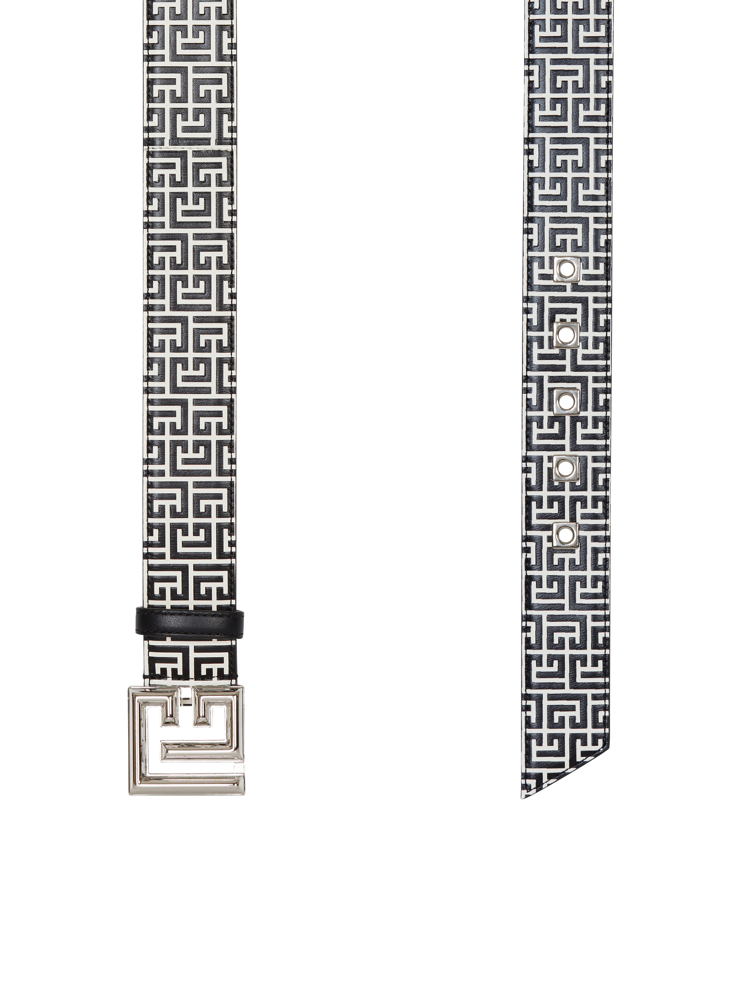 PB belt in monogrammed embossed calfskin - 4