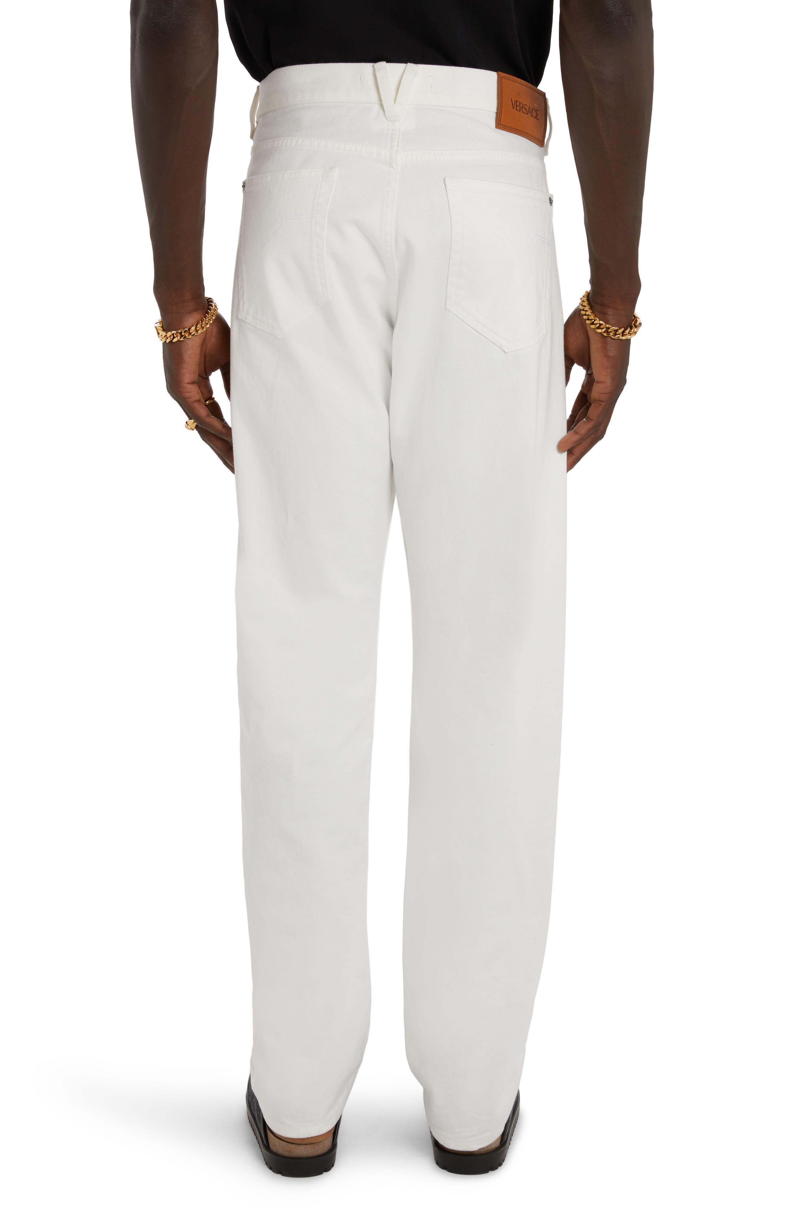 Medusa Buckle Straight Leg Jeans - 3