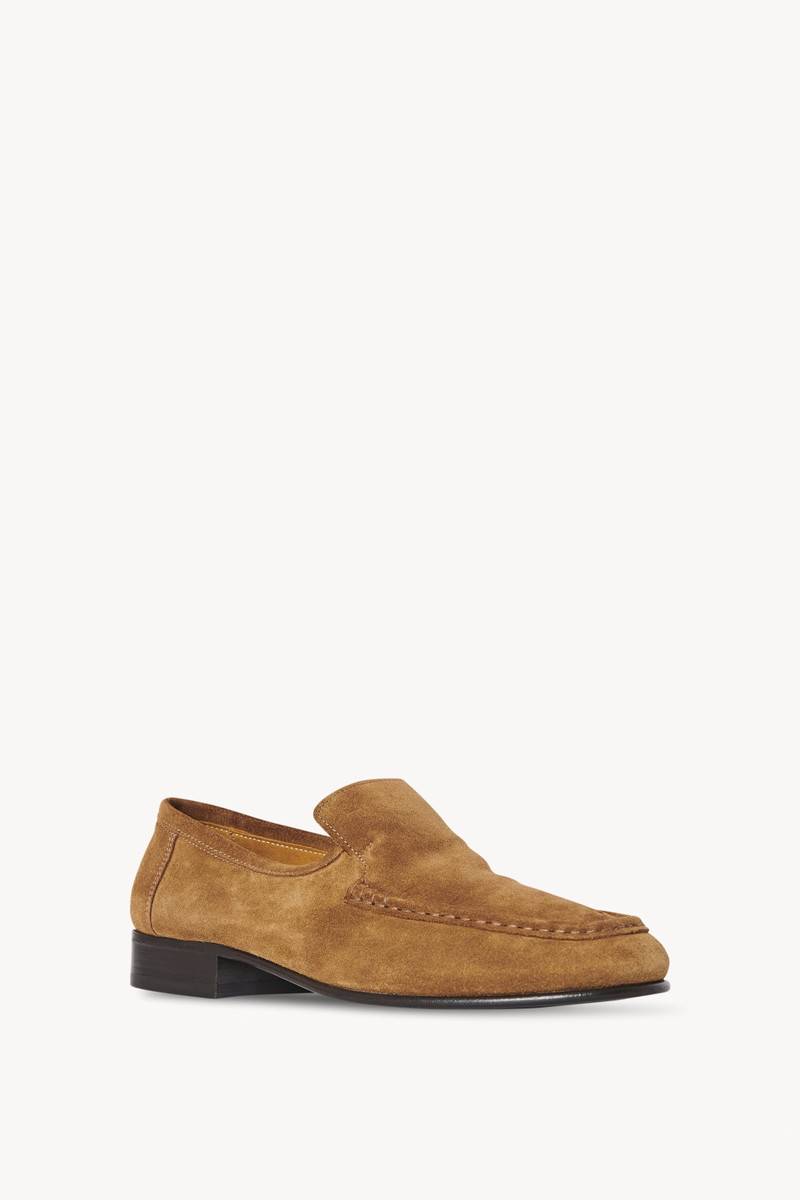 The Row New Soft Loafer in Suede outlook