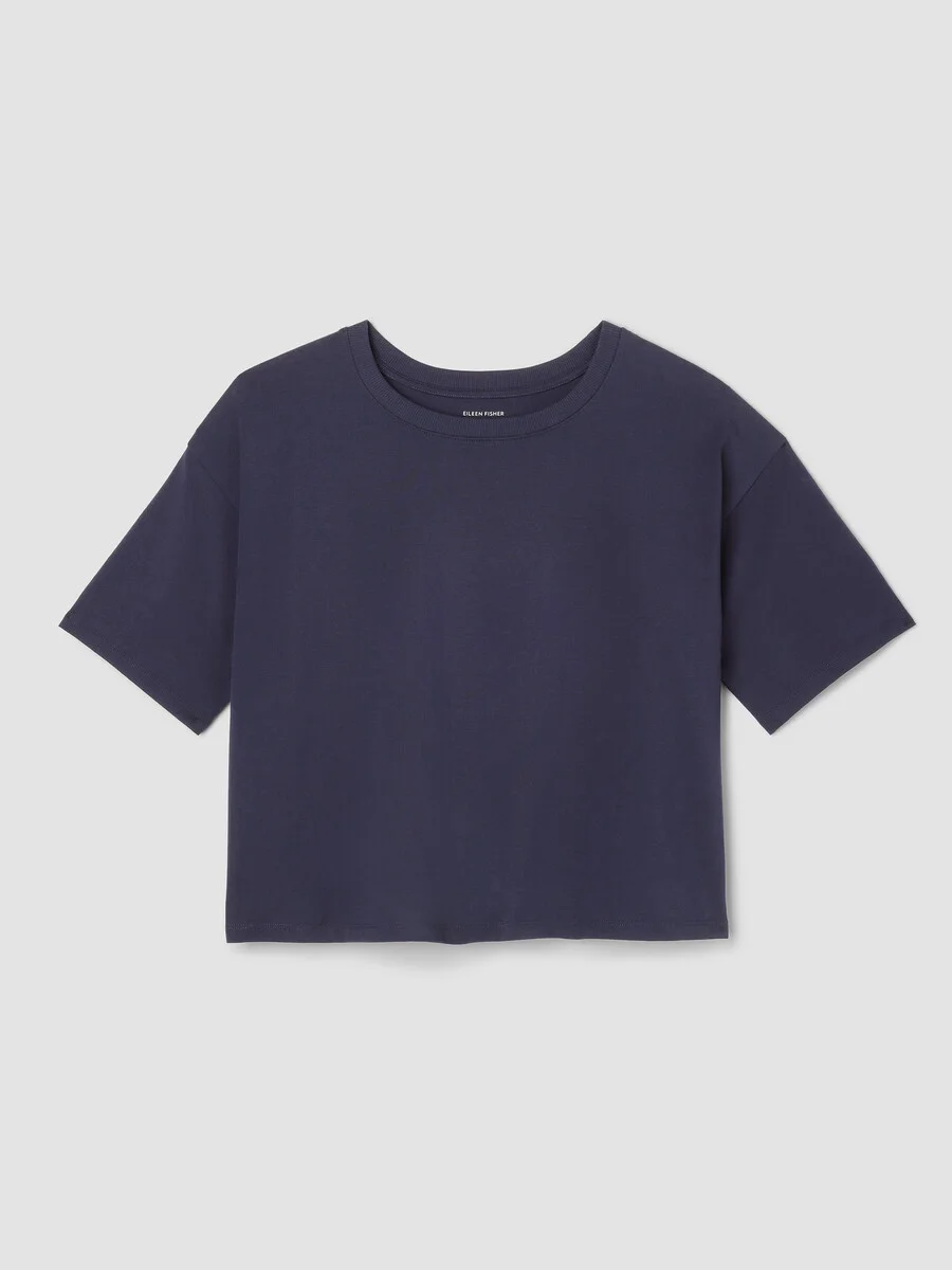 Pima Cotton Stretch Jersey Crew Neck Tee - 1