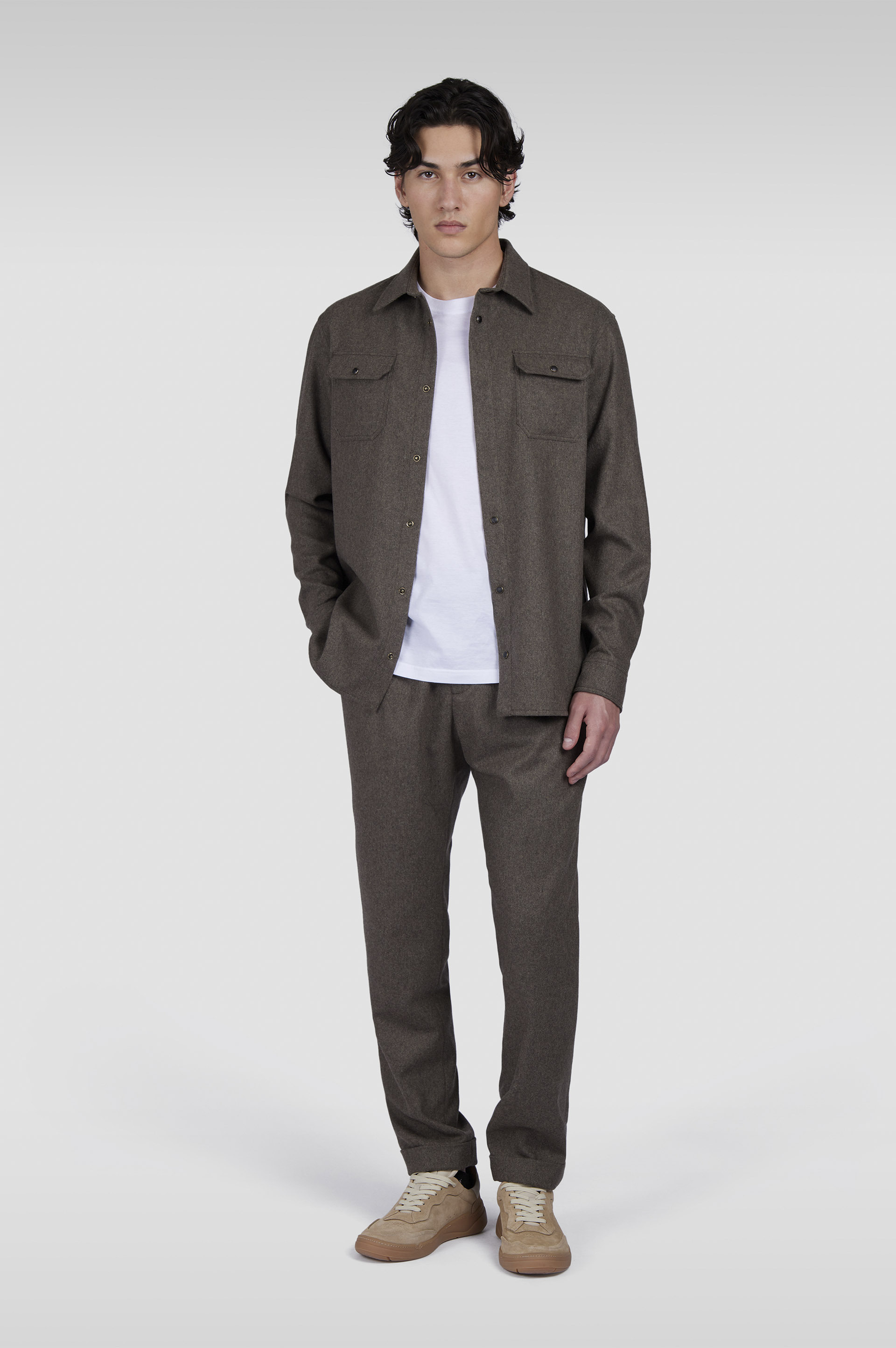 WOOL BLEND TROUSERS WITH PLEATS - 2