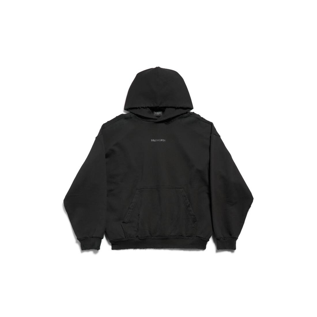 Balenciaga Back Hoodie Medium Fit in Black - 1