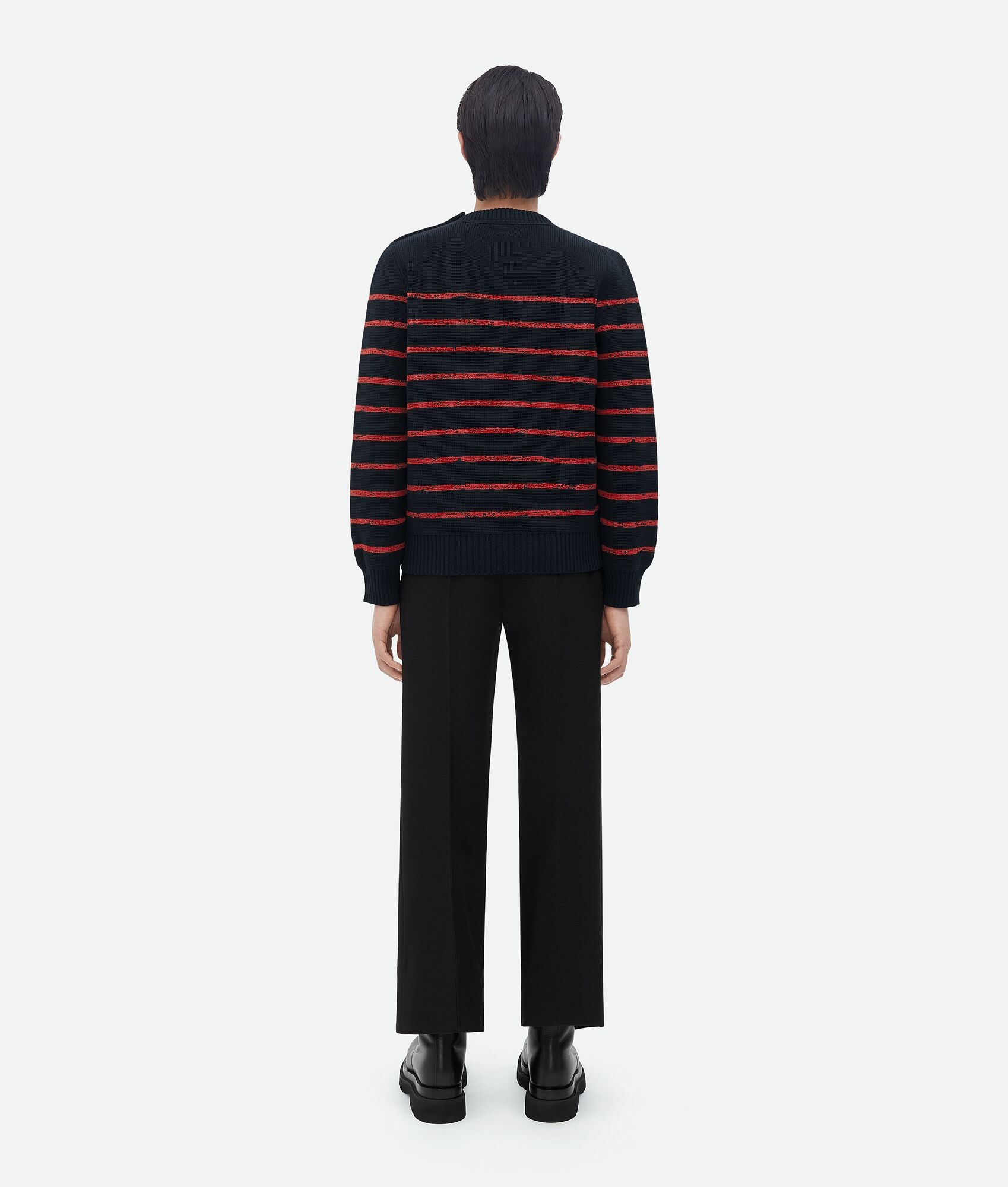 jacquard striped wool jumper - 3