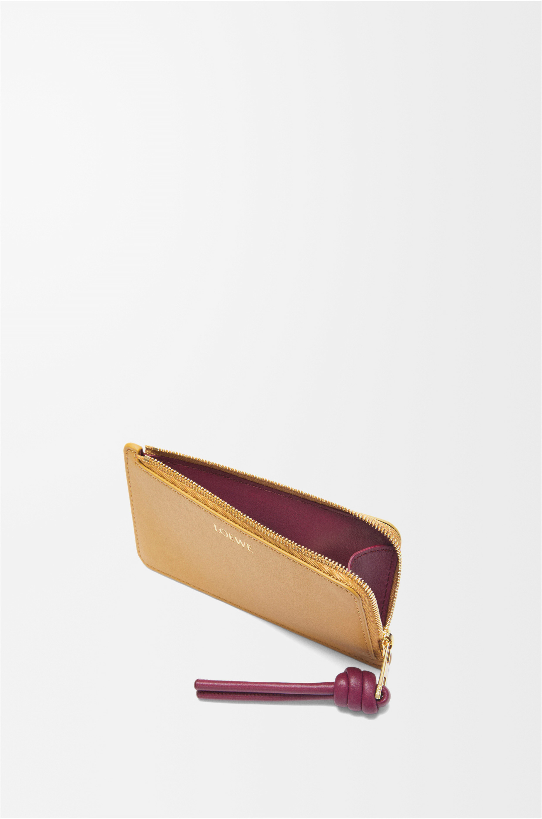 Knot coin cardholder in shiny nappa calfskin - 3