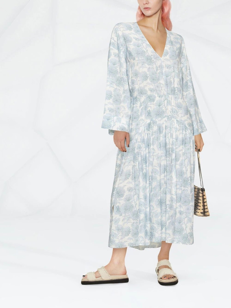 Vince Dahlia floral-print V-neck dress outlook