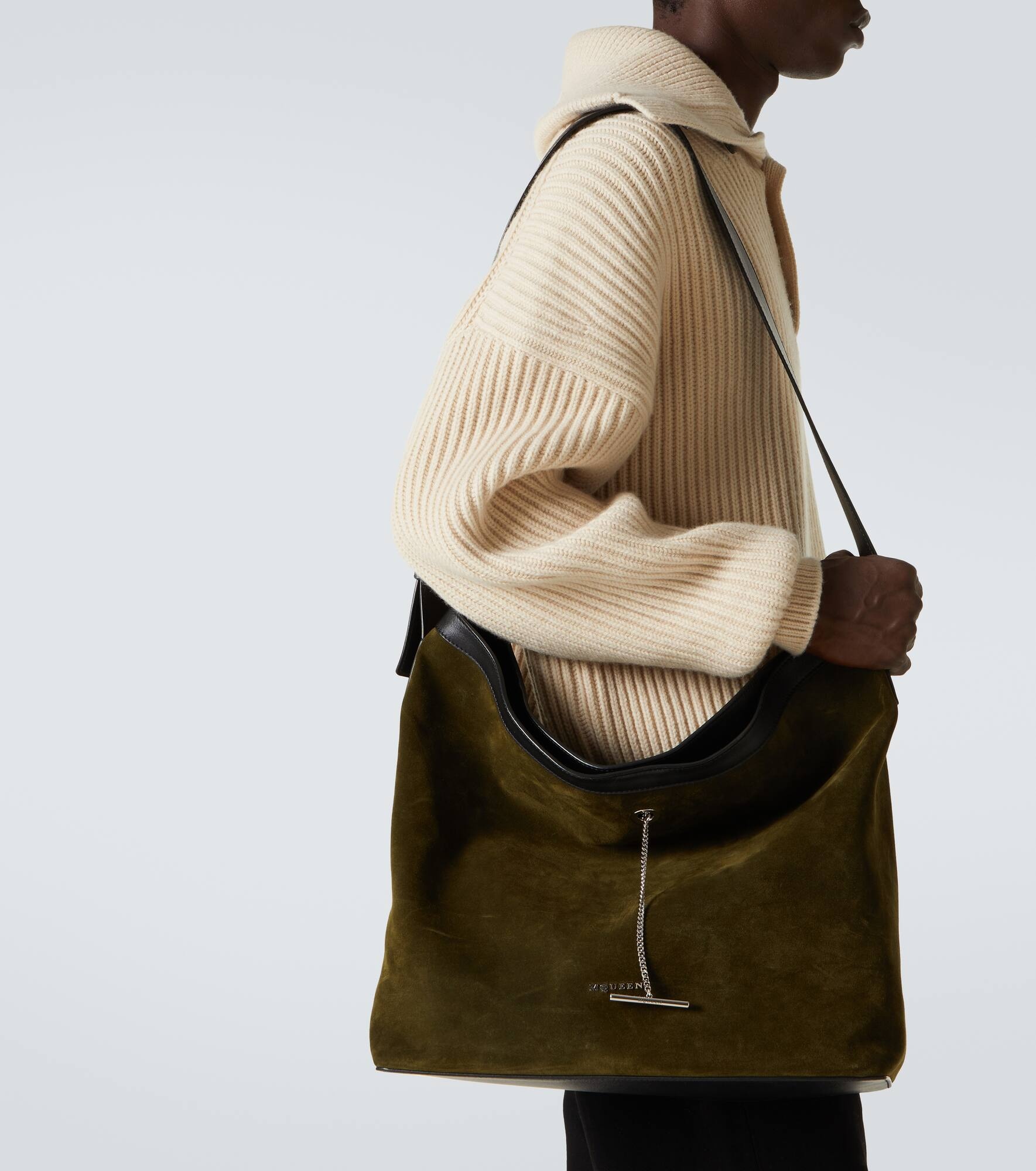 Pendant suede tote bag - 2