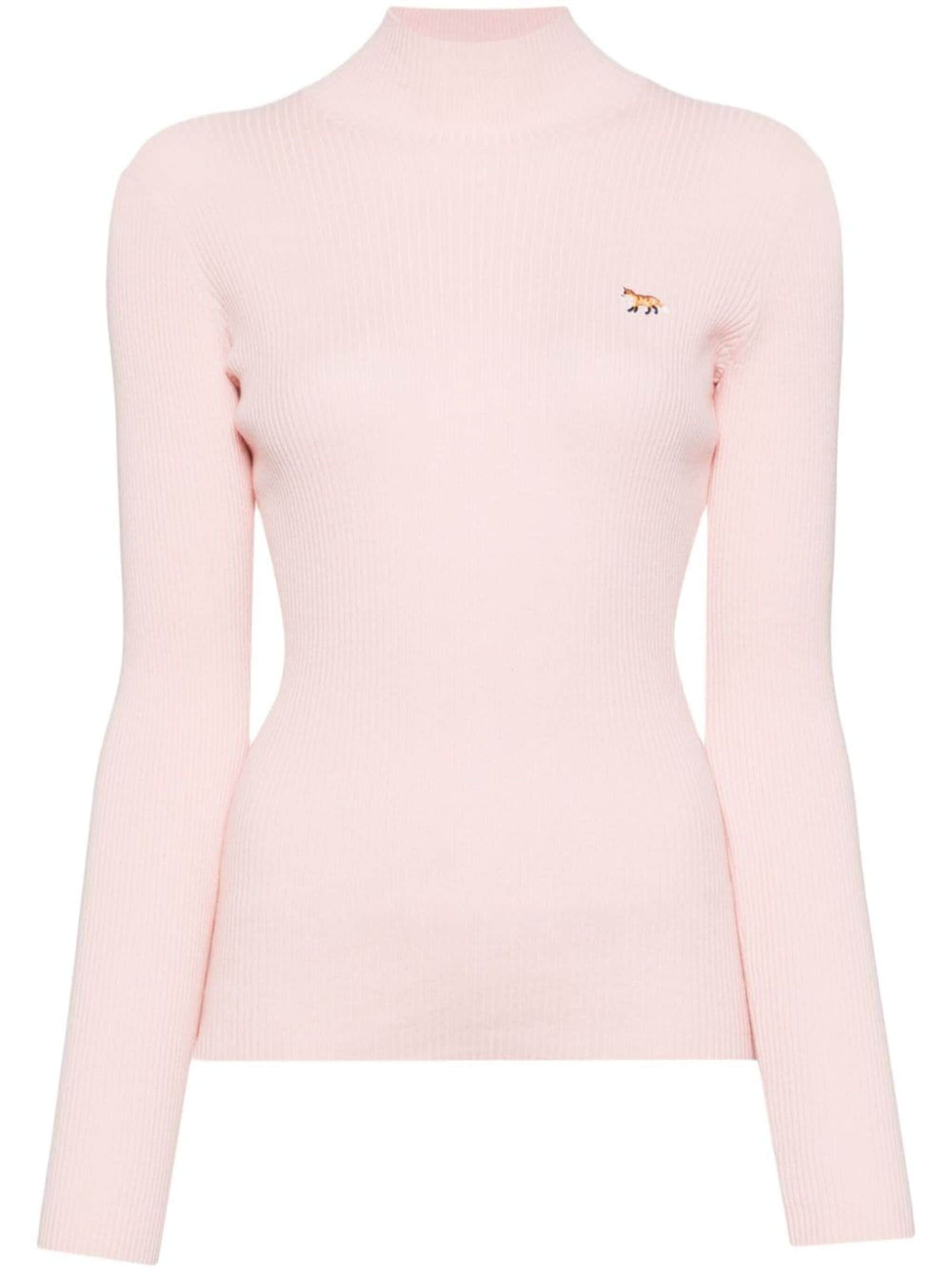 embroidered logo knitted top - 1