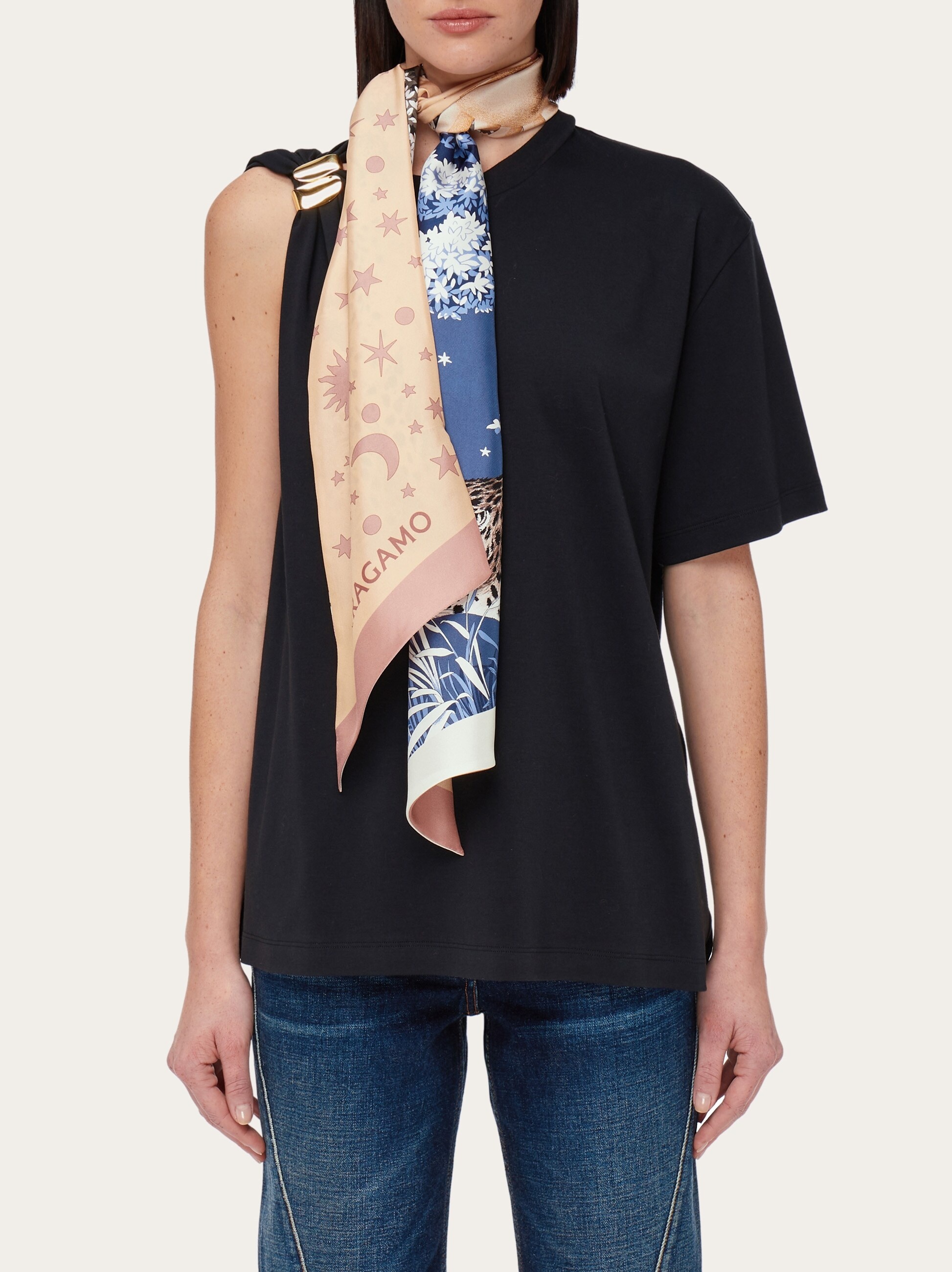 Day & Night print silk bandeau - 3