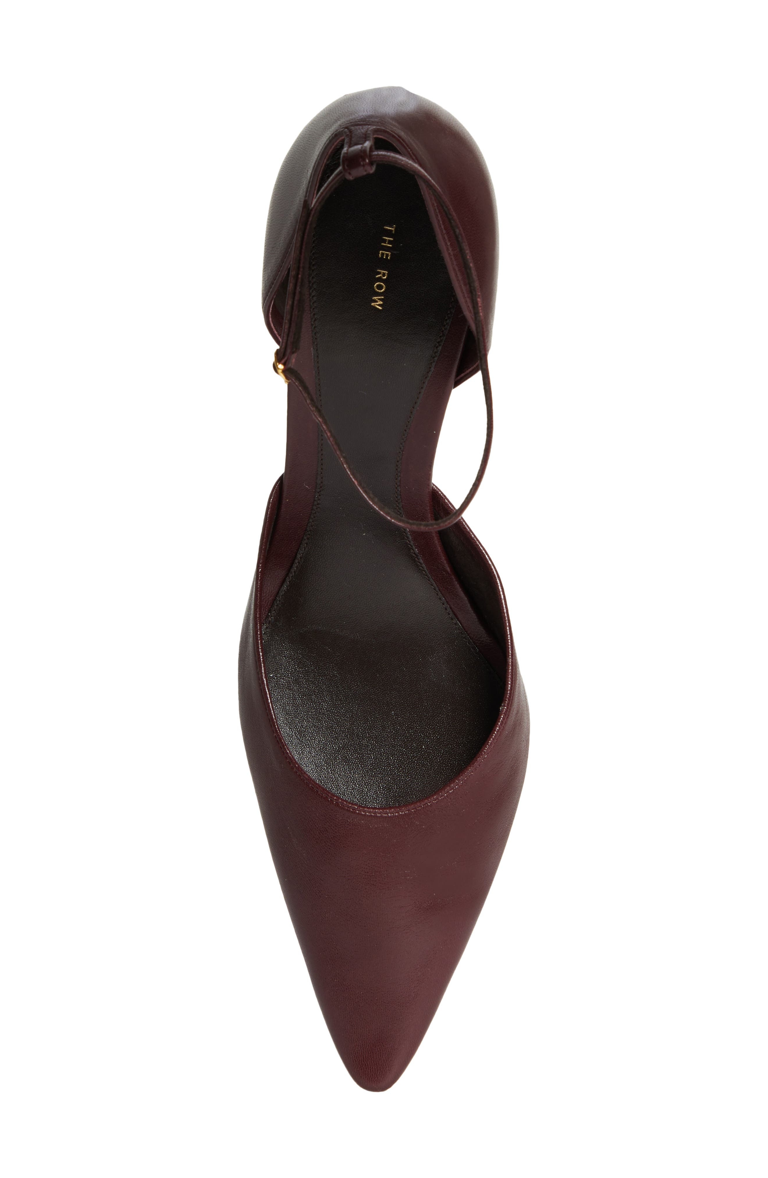 The Row Liisa D'Orsay Ankle Strap Pump in Bordeaubergine at Nordstrom - 5