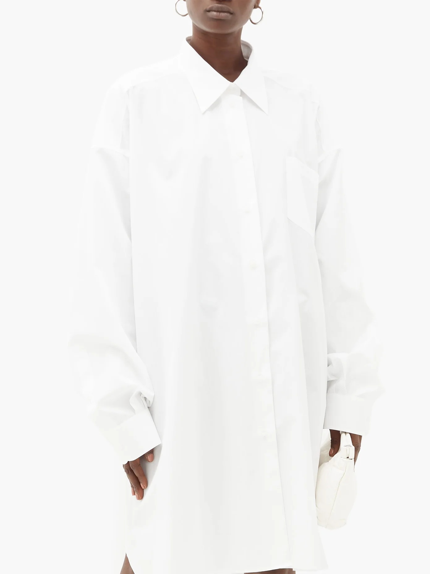 Oversized cotton shirtdress - 6