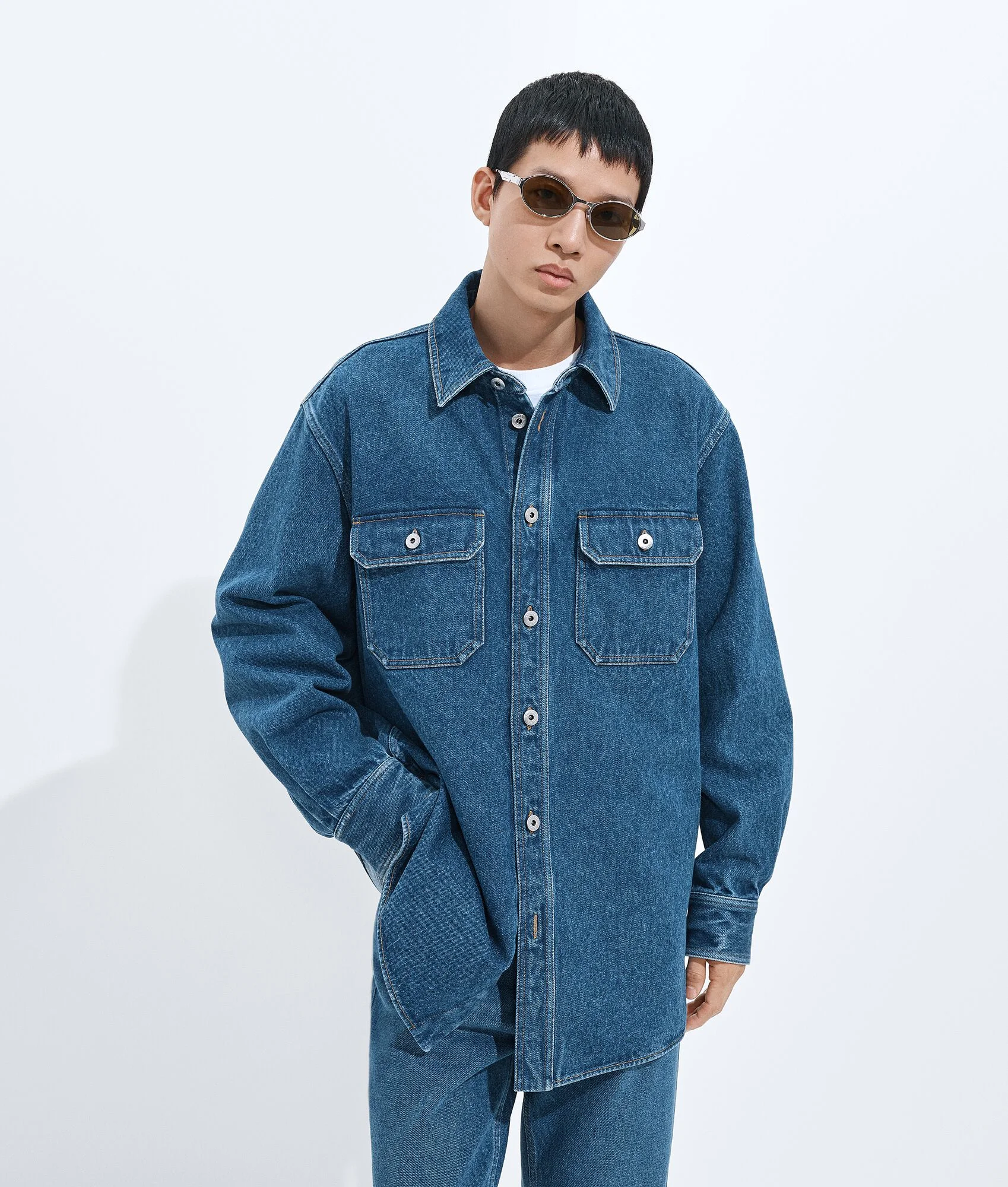 Medium Indigo Denim Overshirt - 1