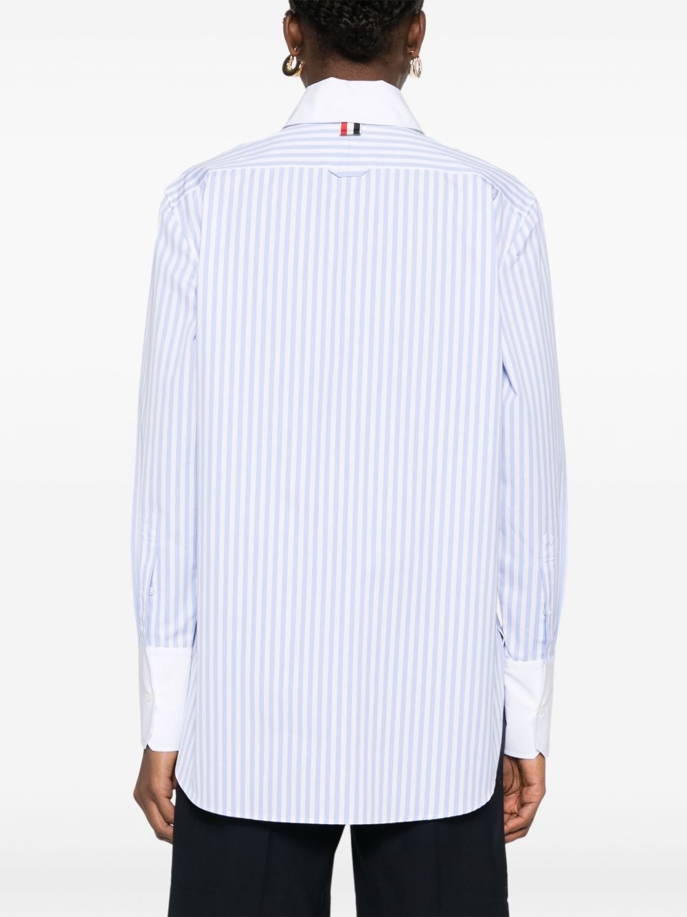 striped poplin shirt - 4
