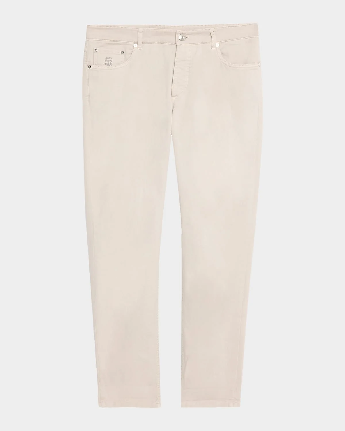 Men's Garment-Dyed Cotton Five-Pocket Pants - 1