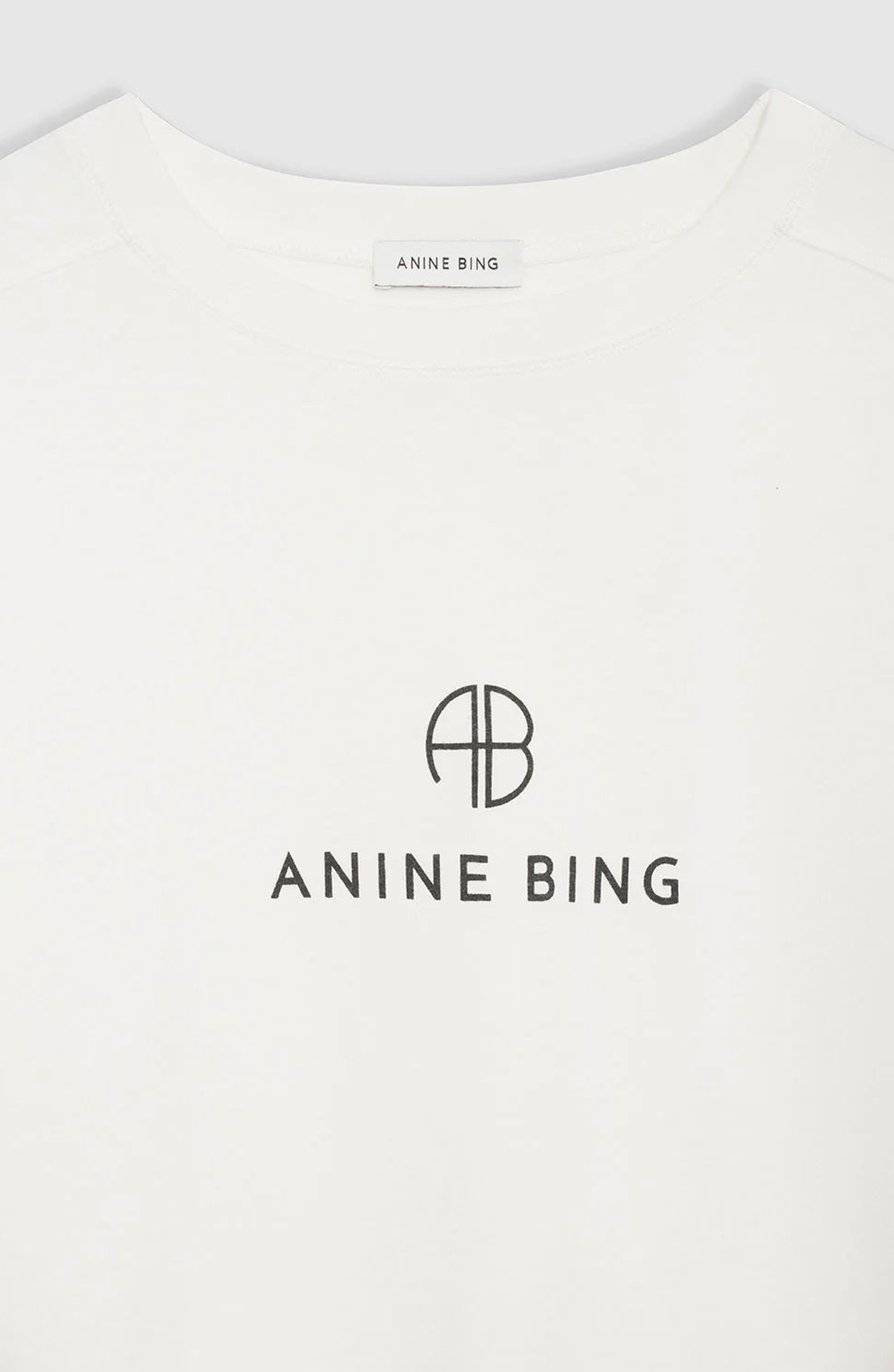 ANINE BING Jaylin Tee Monogram T-Shirt in Ivory at Nordstrom - 3