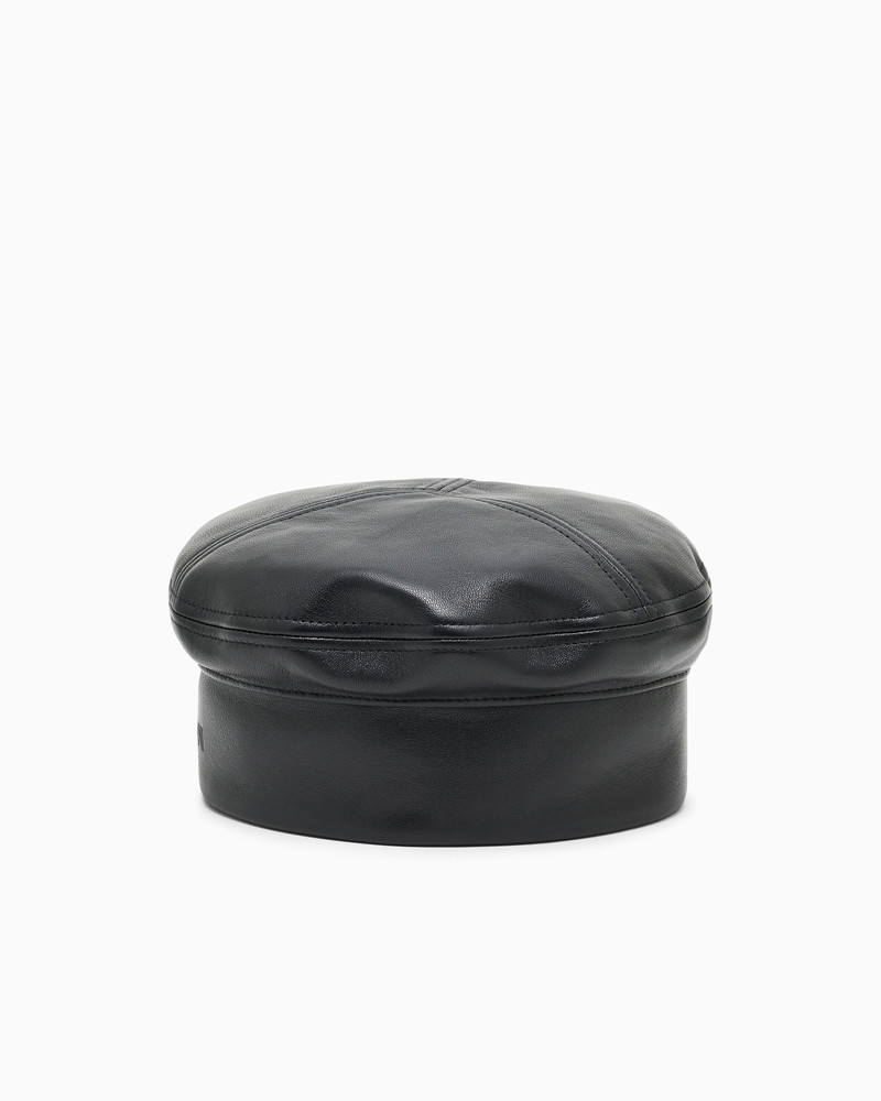 EMPORIO ARMANI NAPPA LEATHER BERET WITH LOGO outlook