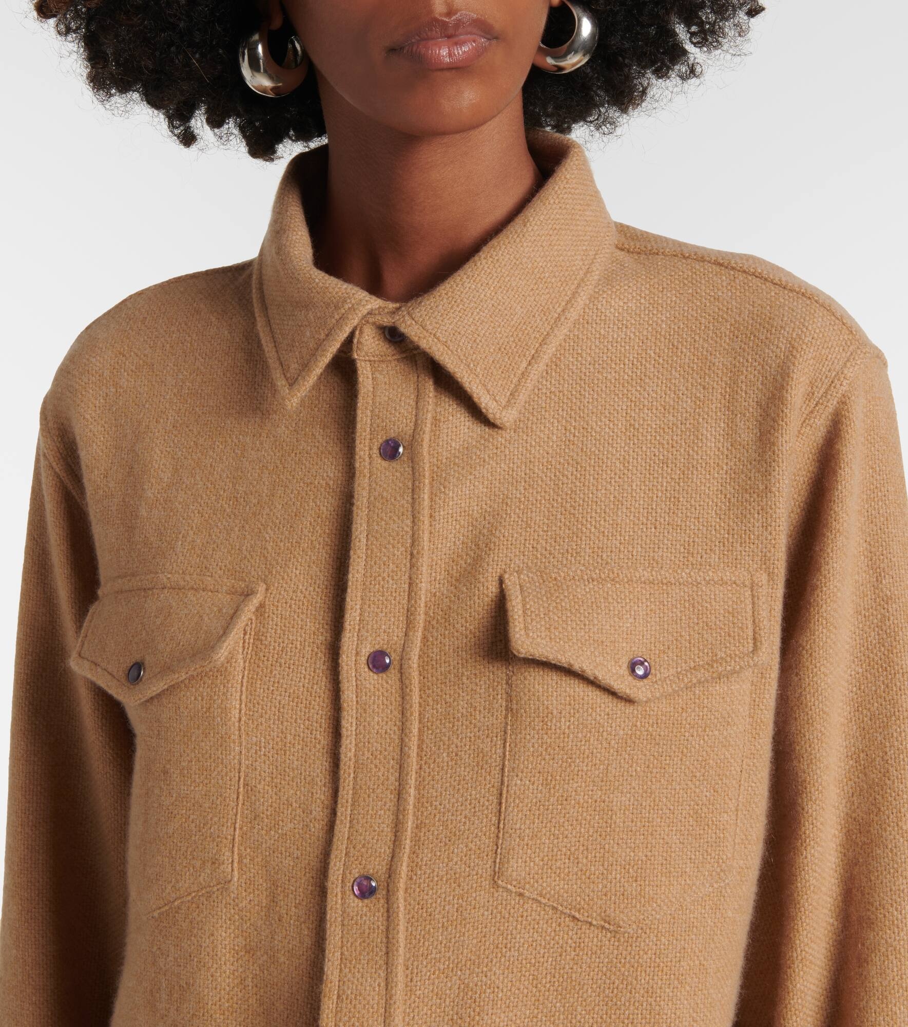 Bronze cashmere shirt - 5