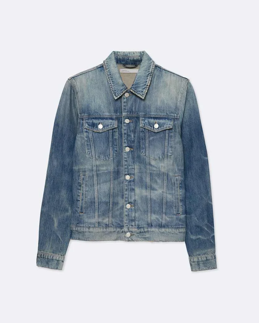 FITTED DENIM TRUCKER JACKET - 1