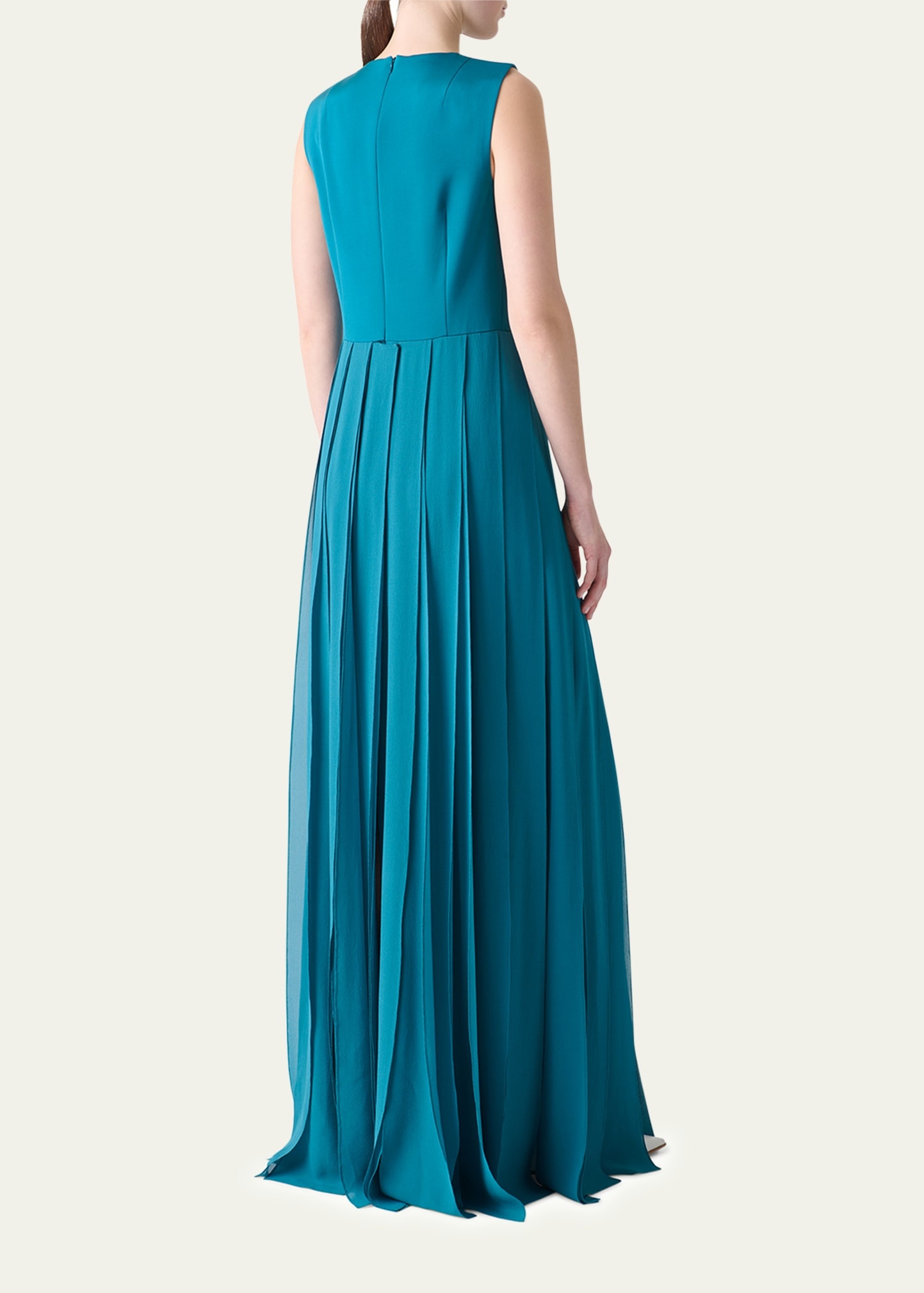 Crepe Ribbon Skirt Gown - 3