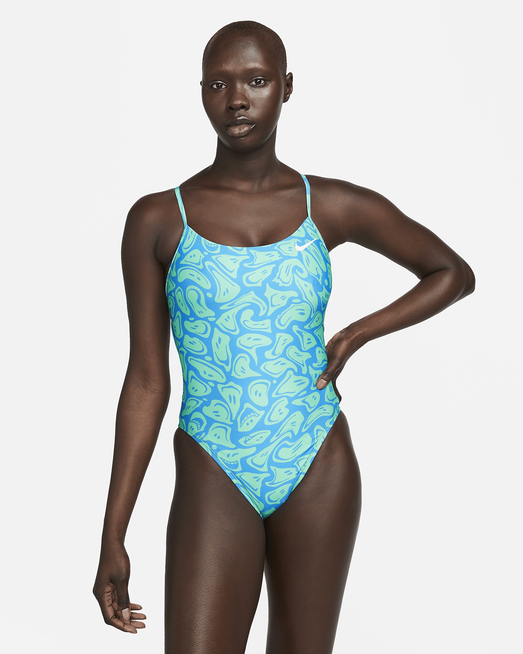 Nike Women's Swim HydraStrong Lace-Up Tie-Back One-Piece Swimsuit - 1
