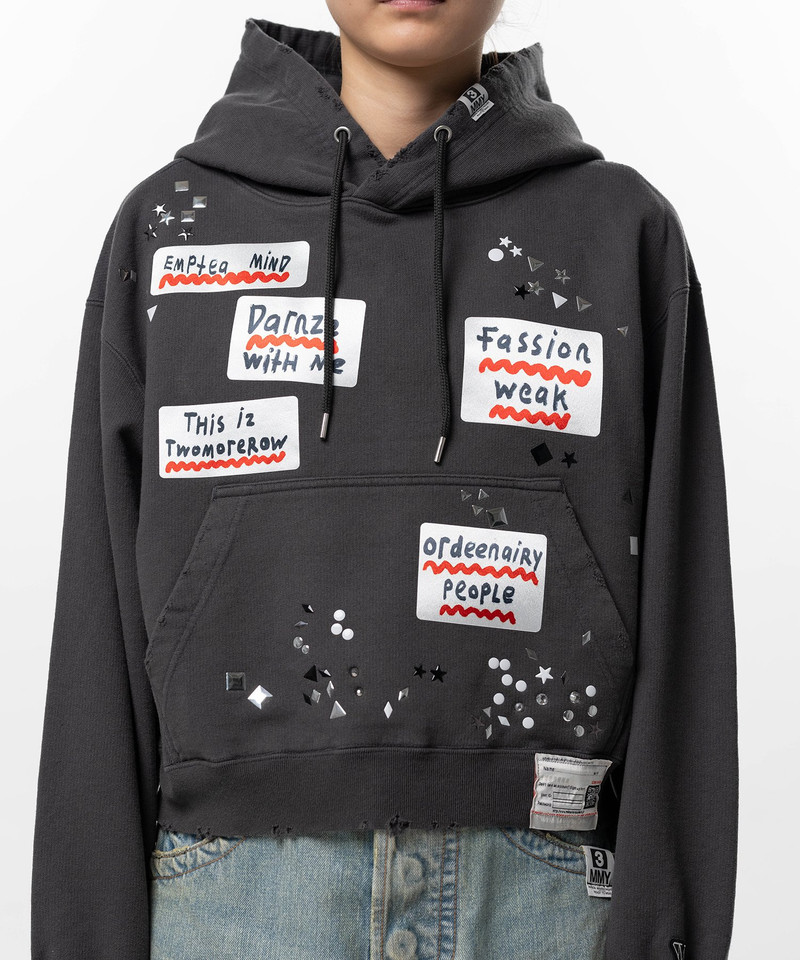 Embellished Sticker Hoodie 11