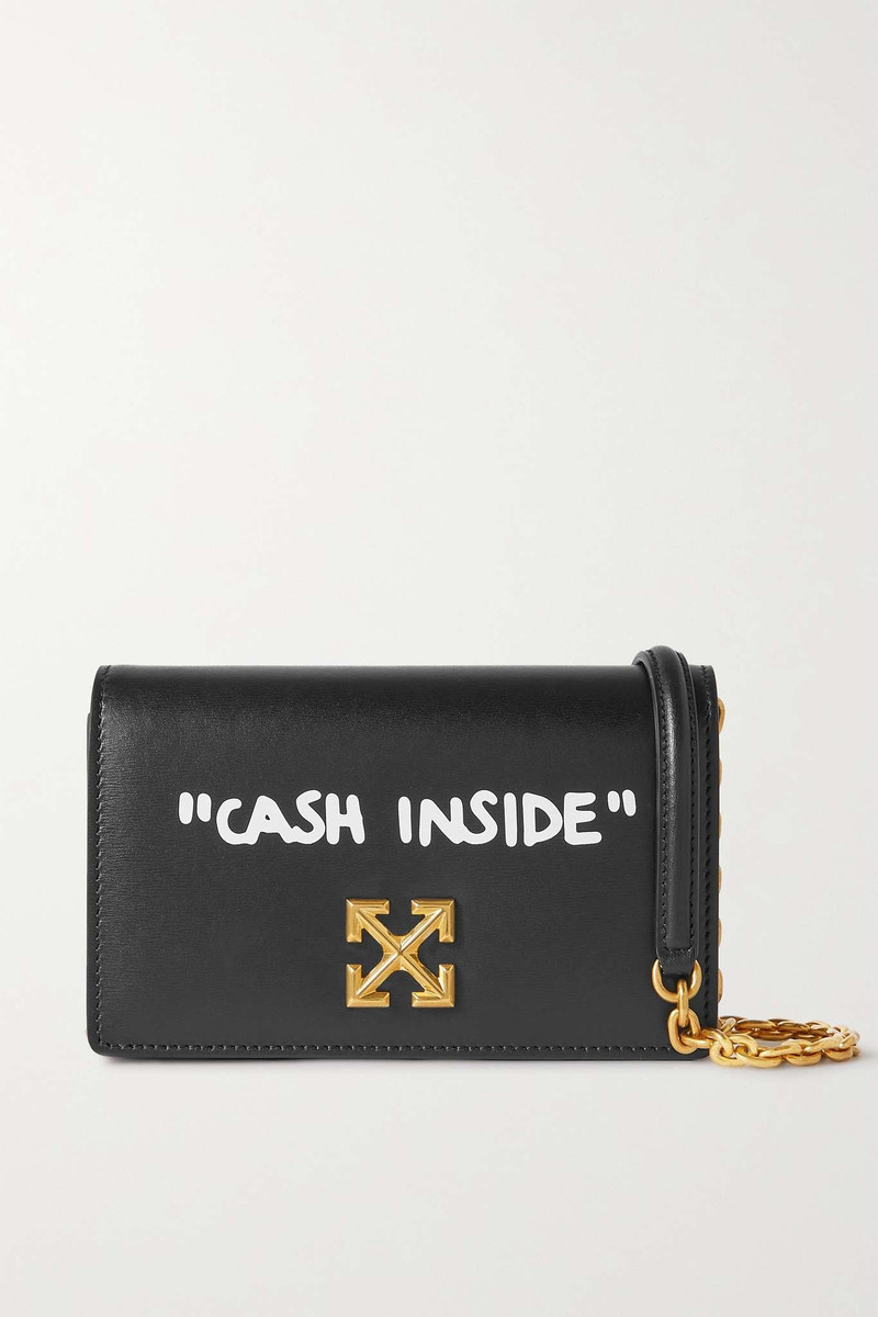Jitney 0.5 printed embellished leather shoulder bag - 1