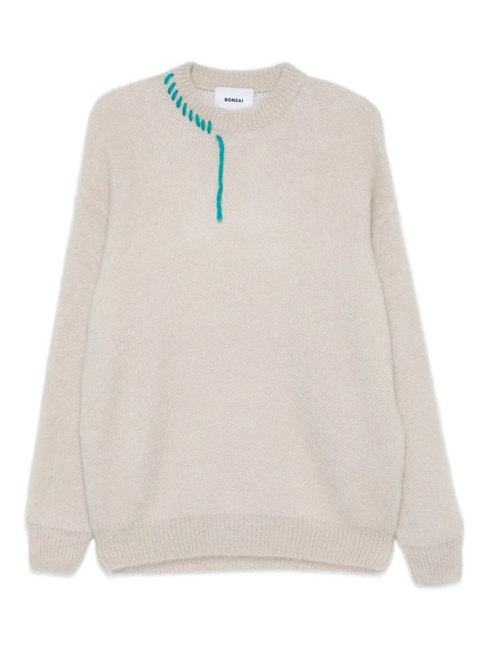 embroidered yarn-detail sweater - 1