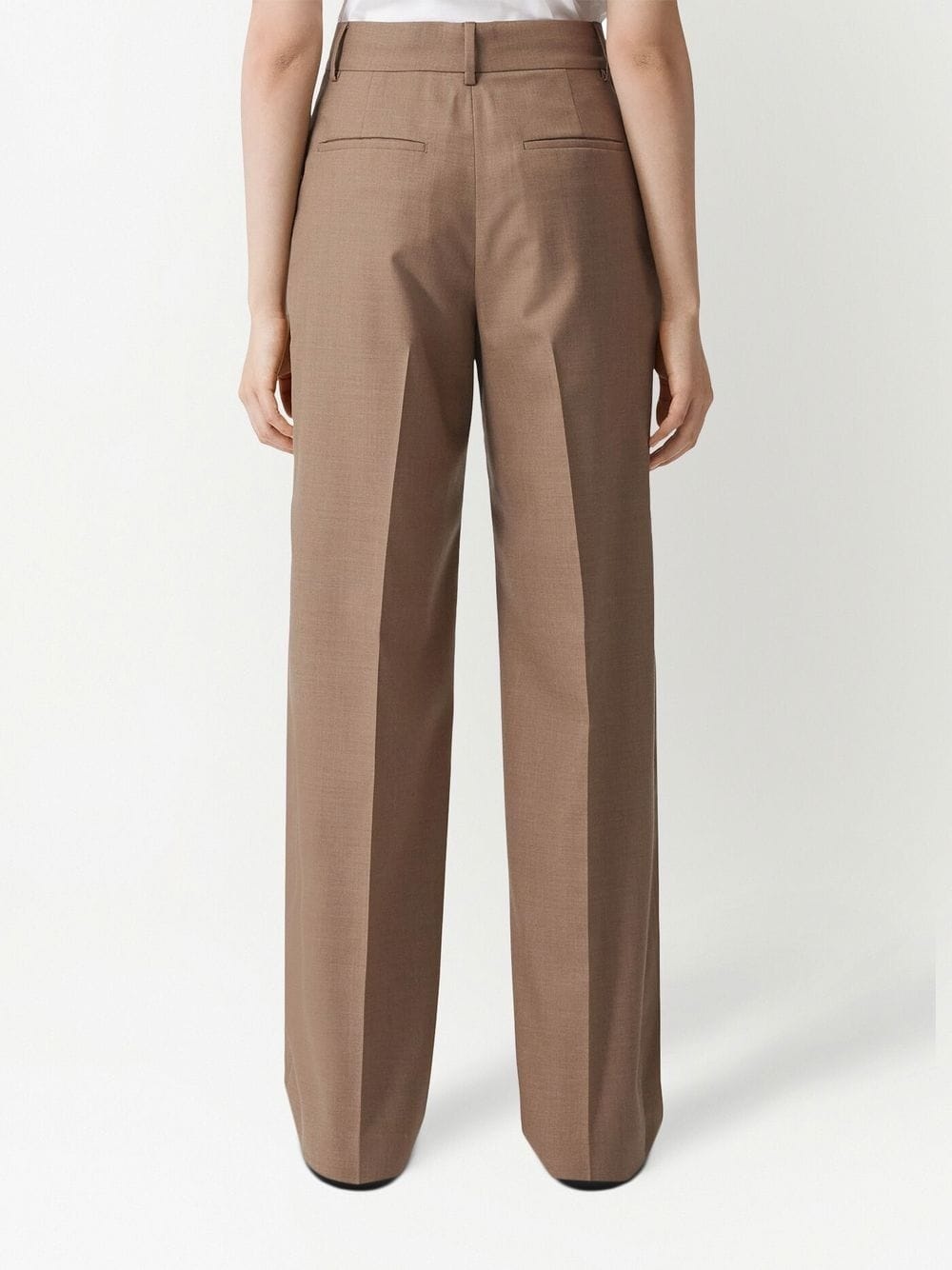wide-leg wool trousers - 4