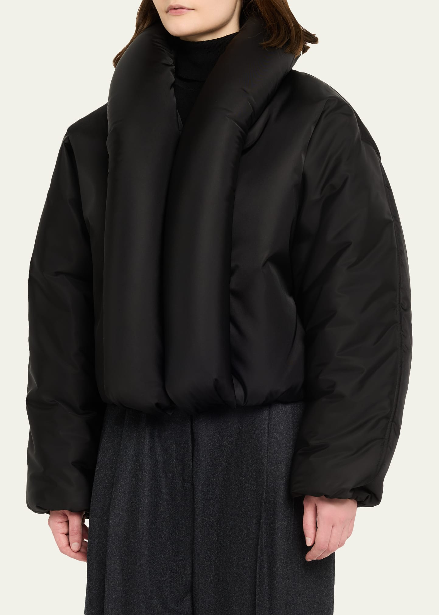 Taffeta Padded Bomber Jacket - 4